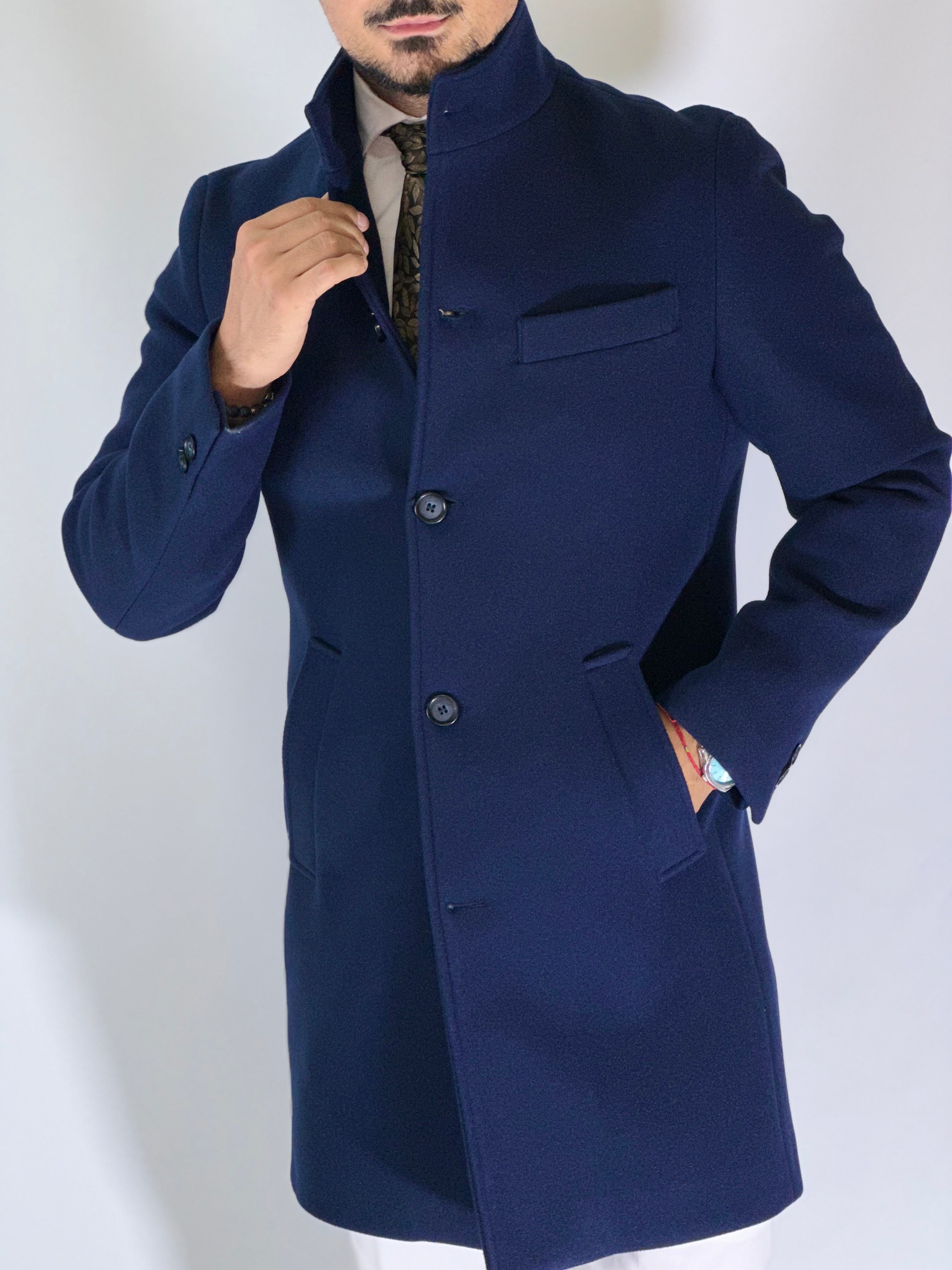 Cappotto coreano blu CPZAZA