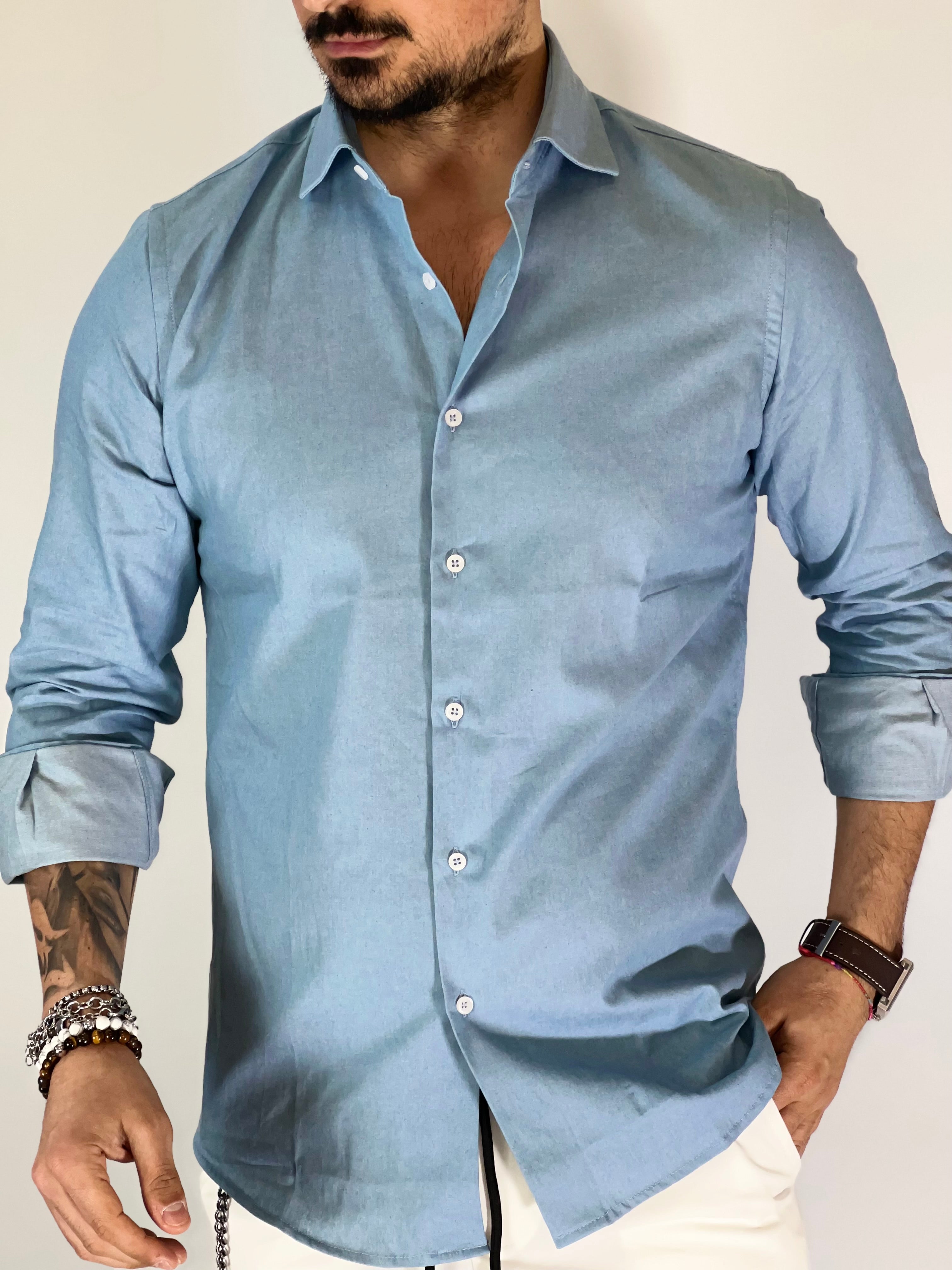 Camicia MIGLIACCIO jeans chiaro
