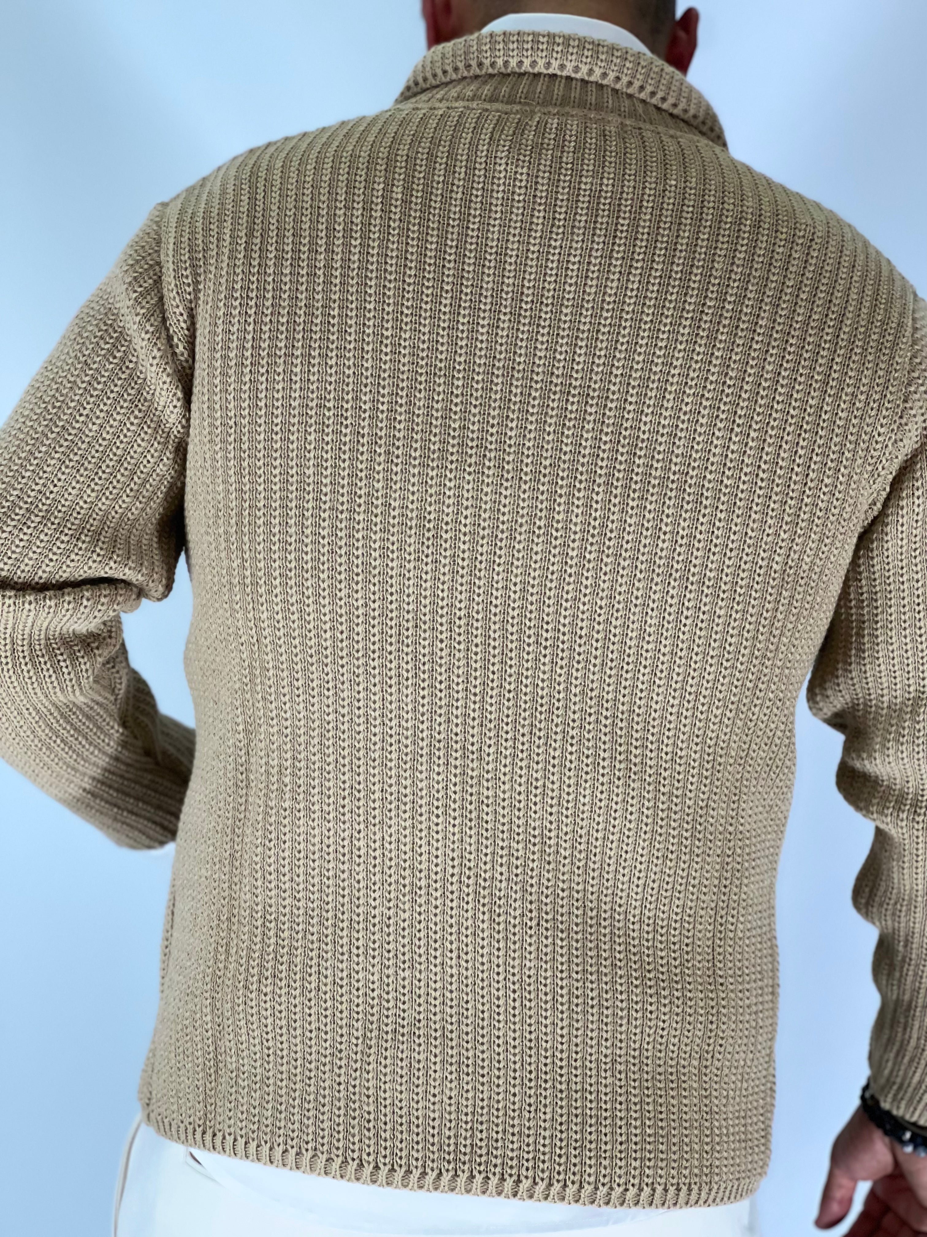 Giacca alamari beige BK857739
