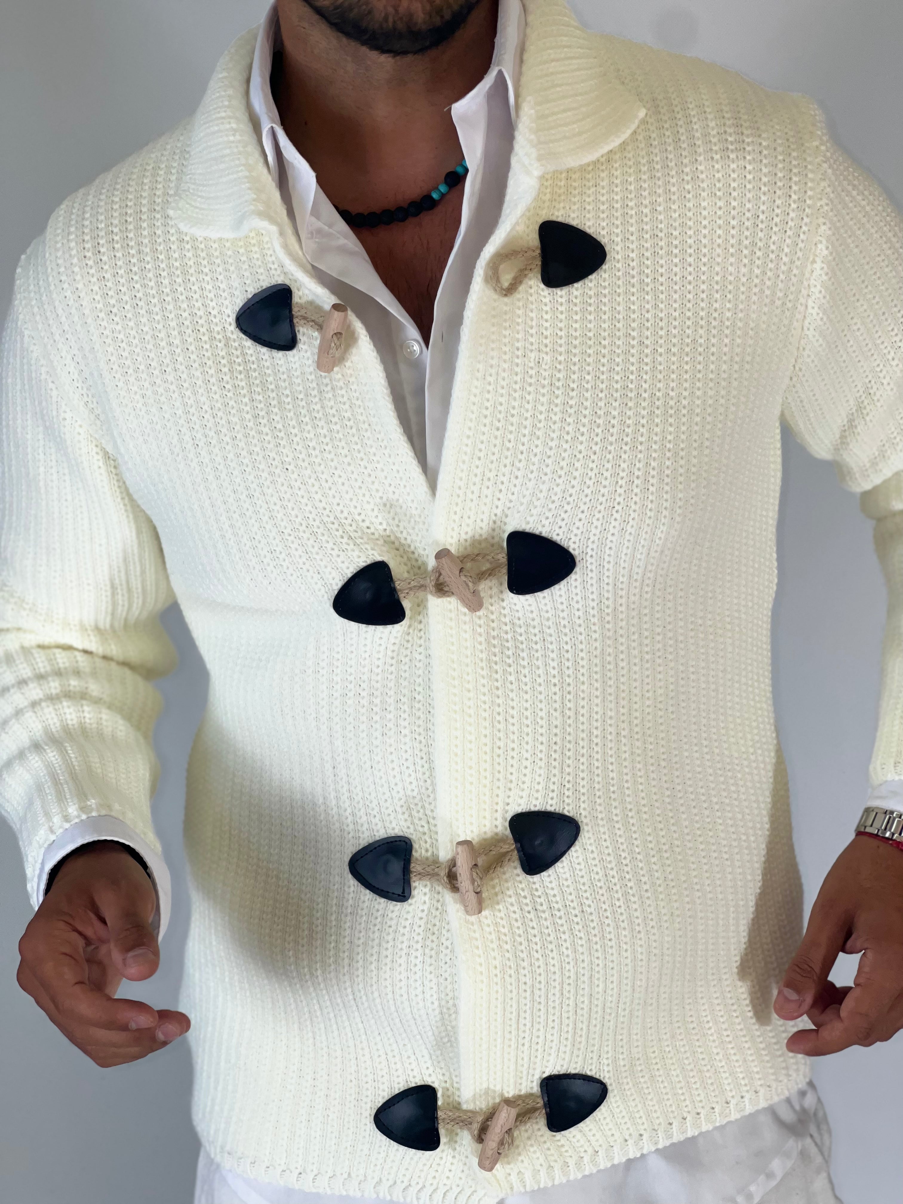 Giacca alamari panna BK857739