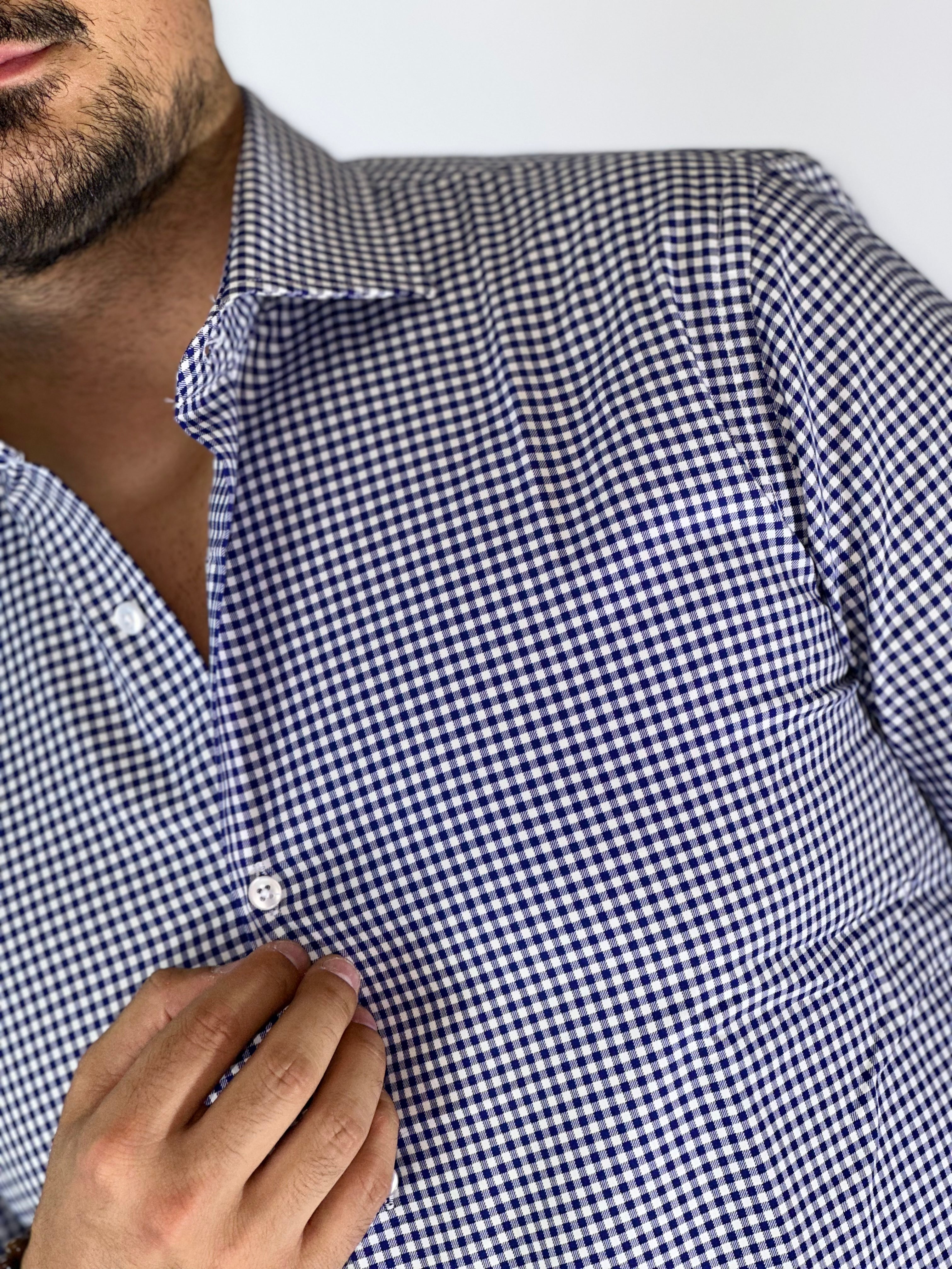 Camicia quadro blu MIGLIACCIO