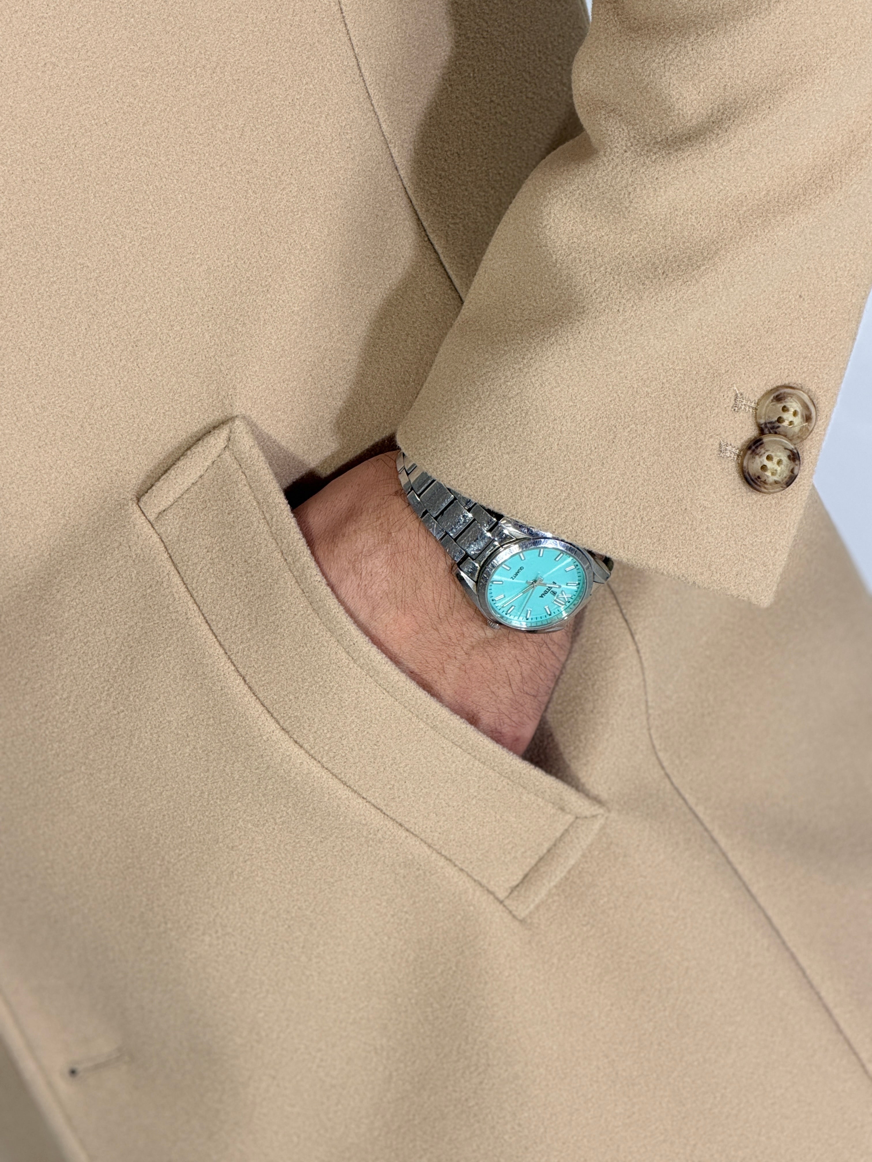 Cappotto coreano camel CPZAZA