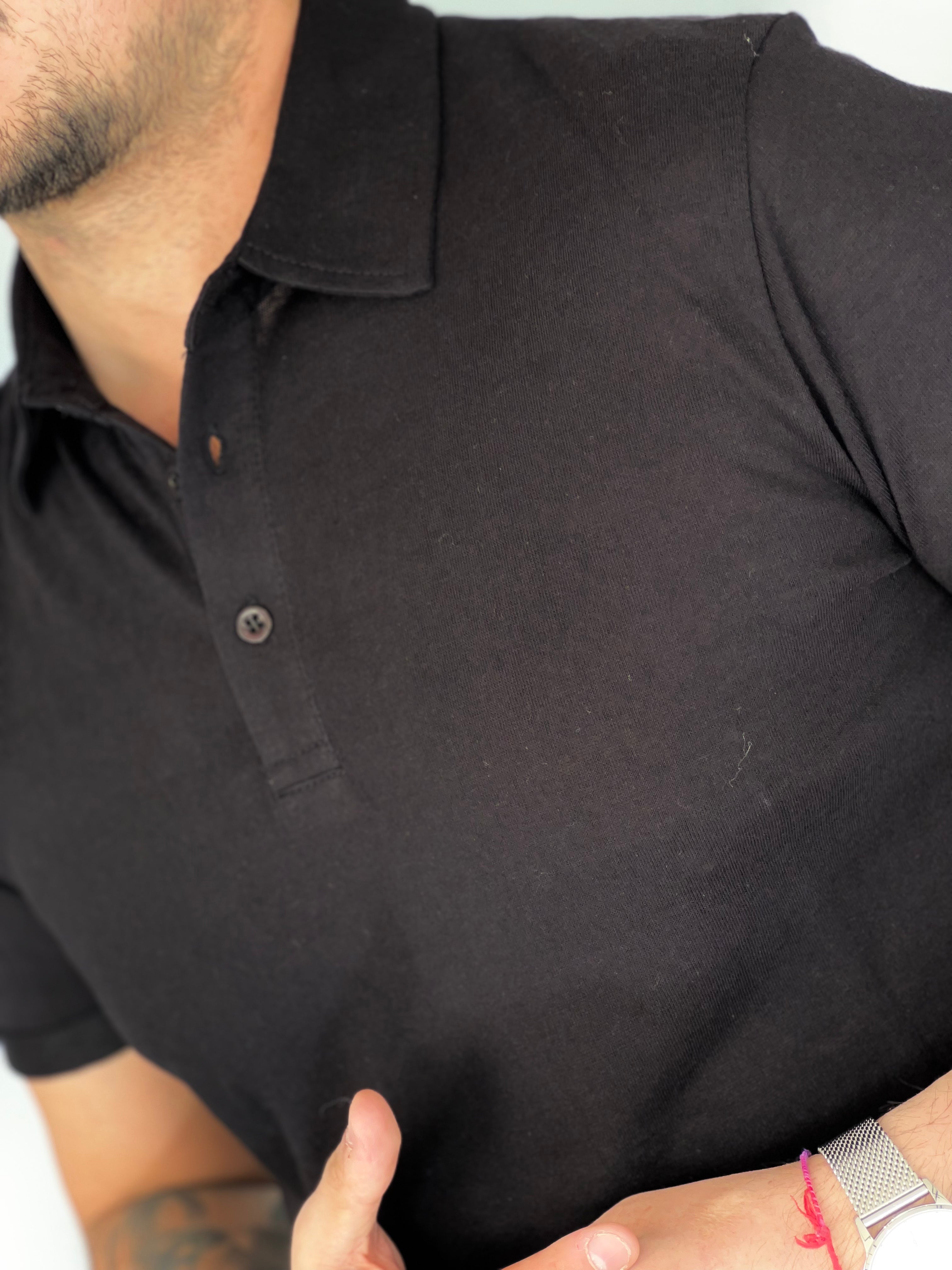 Polo mezza manica black AD09001