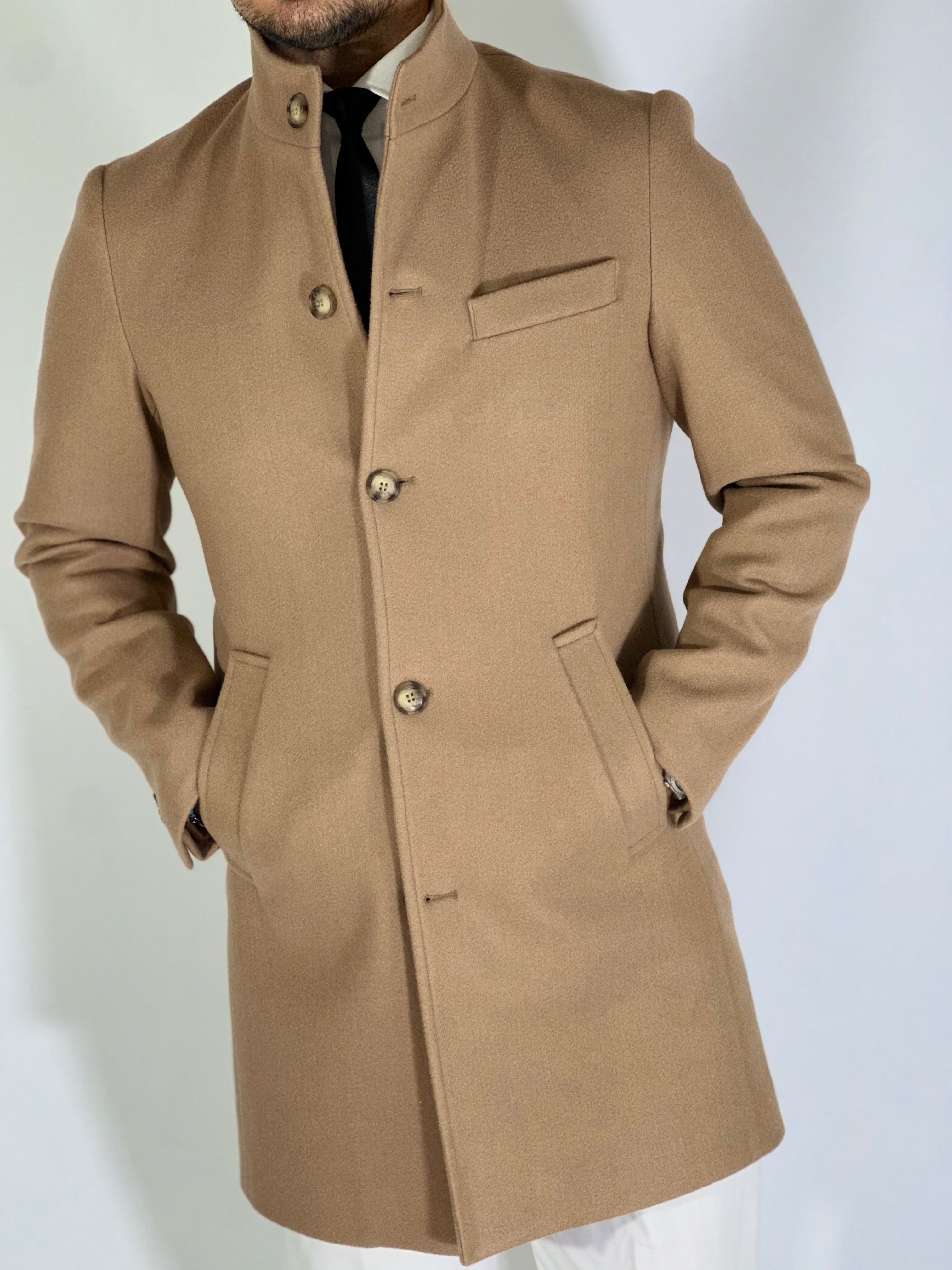 Cappotto coreano camel CPZAZA