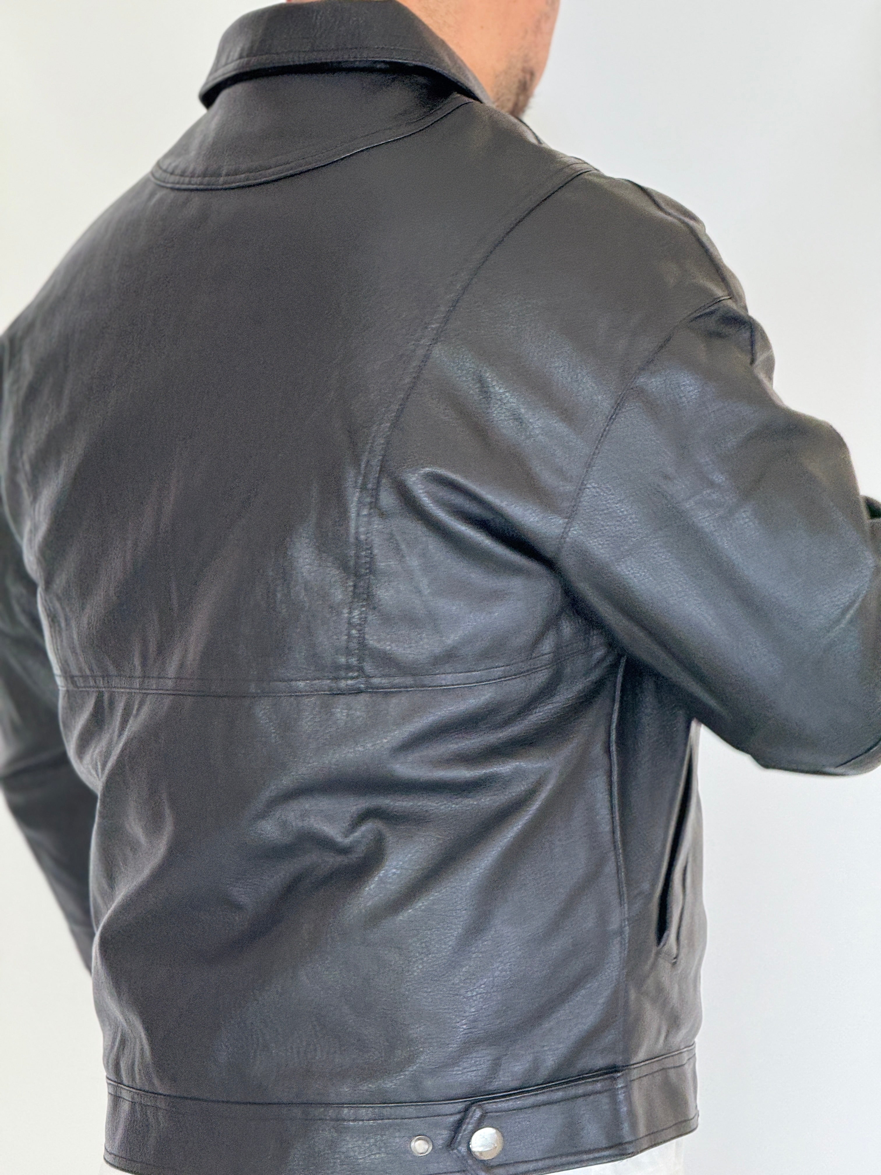 Giubbino eco-pelle nero 88510-9