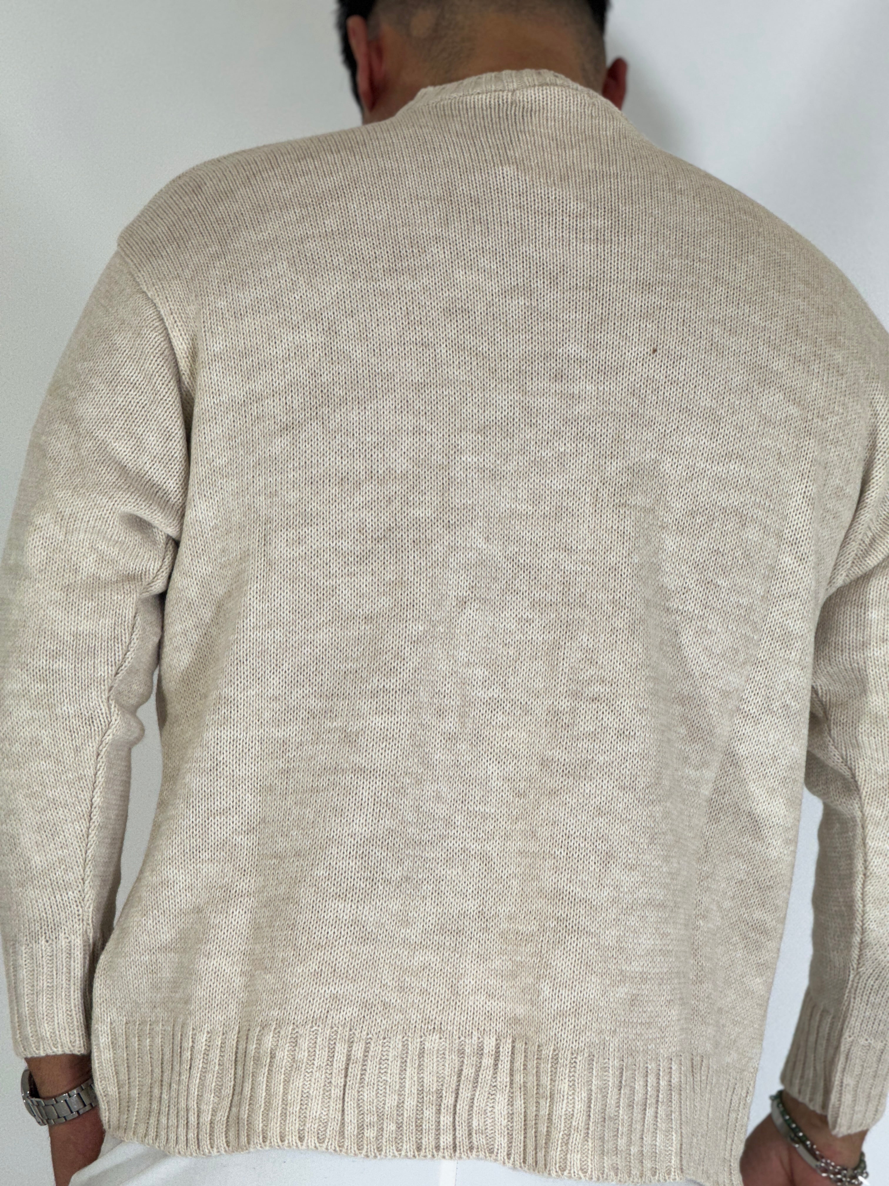 Maglione rasato beige AD1654