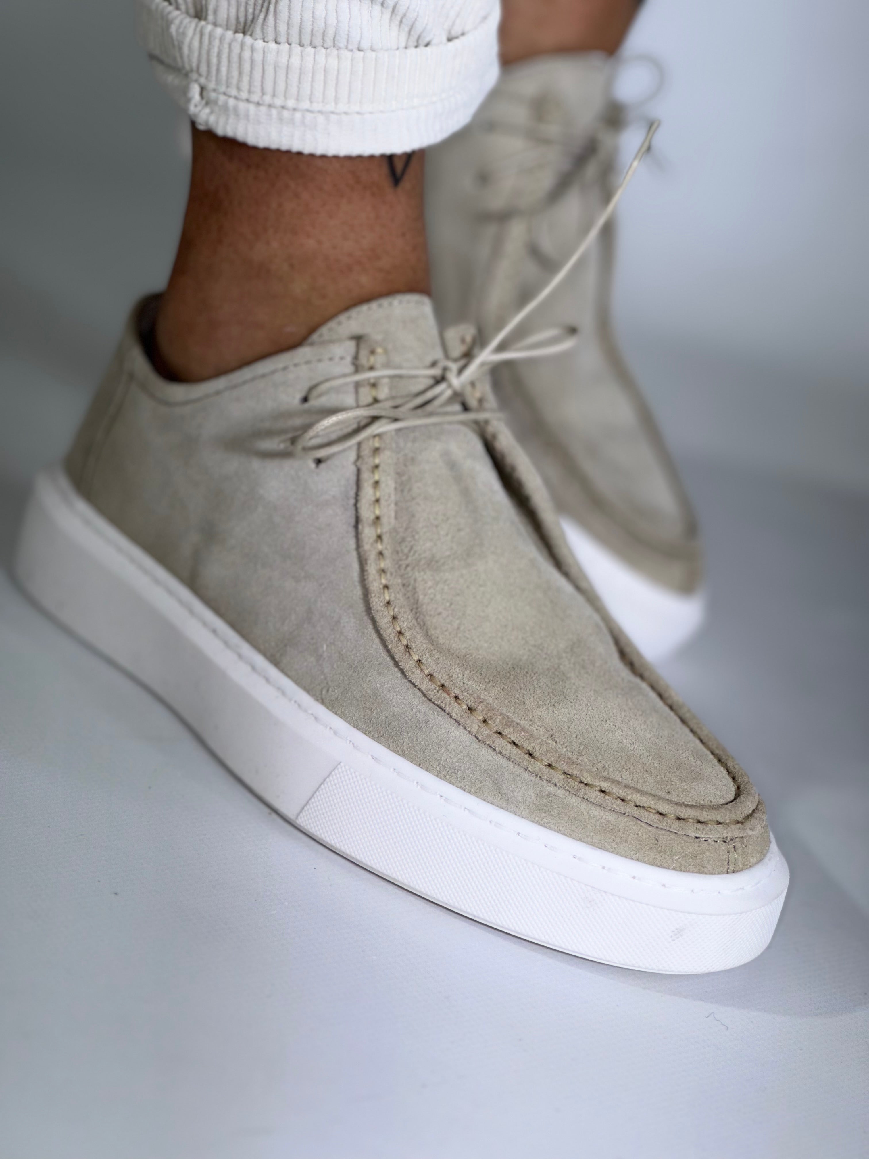 Mocassino casual camoscio beige N73