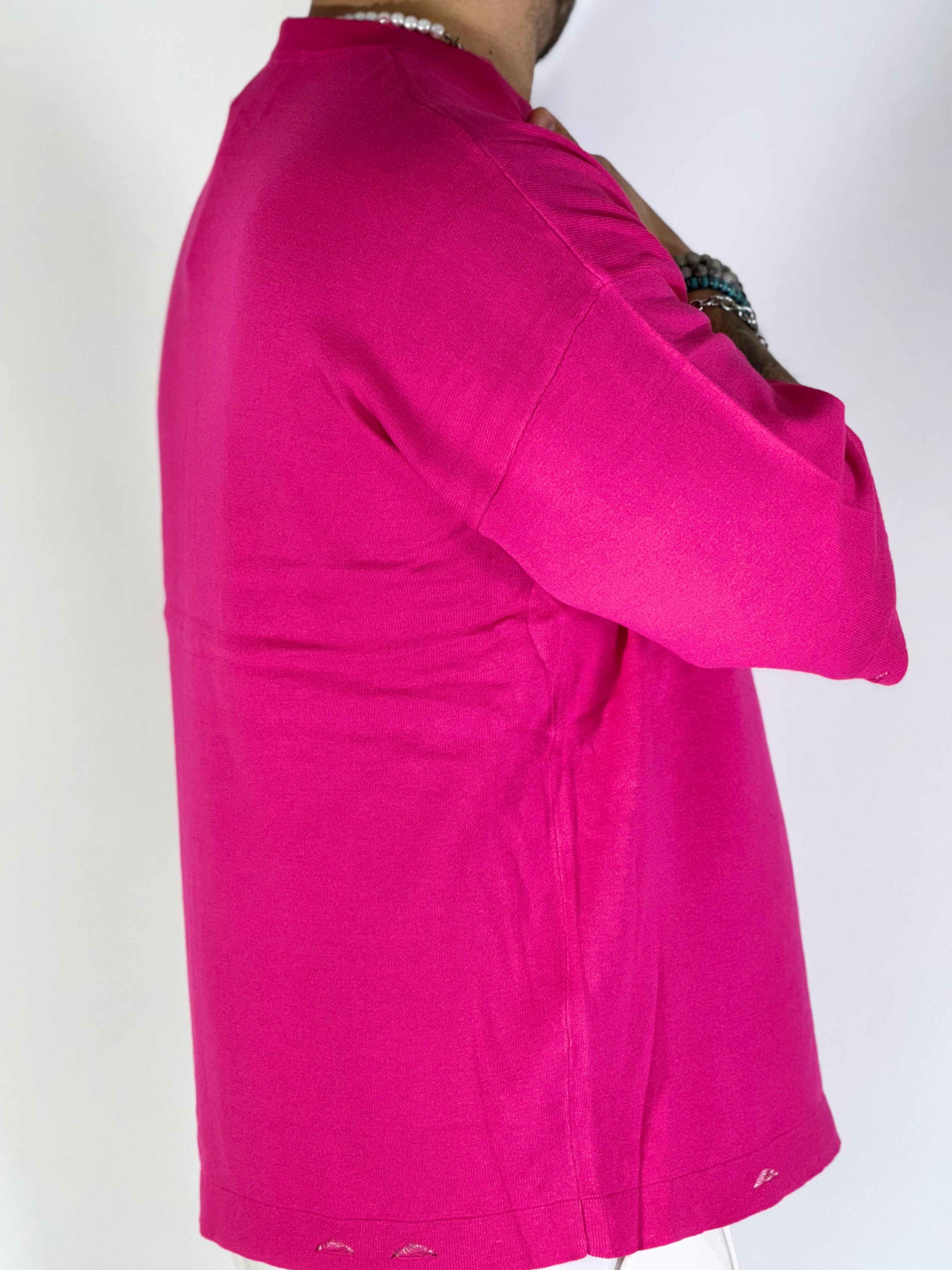 T-shirt over sfrangiata baby peach red W86009