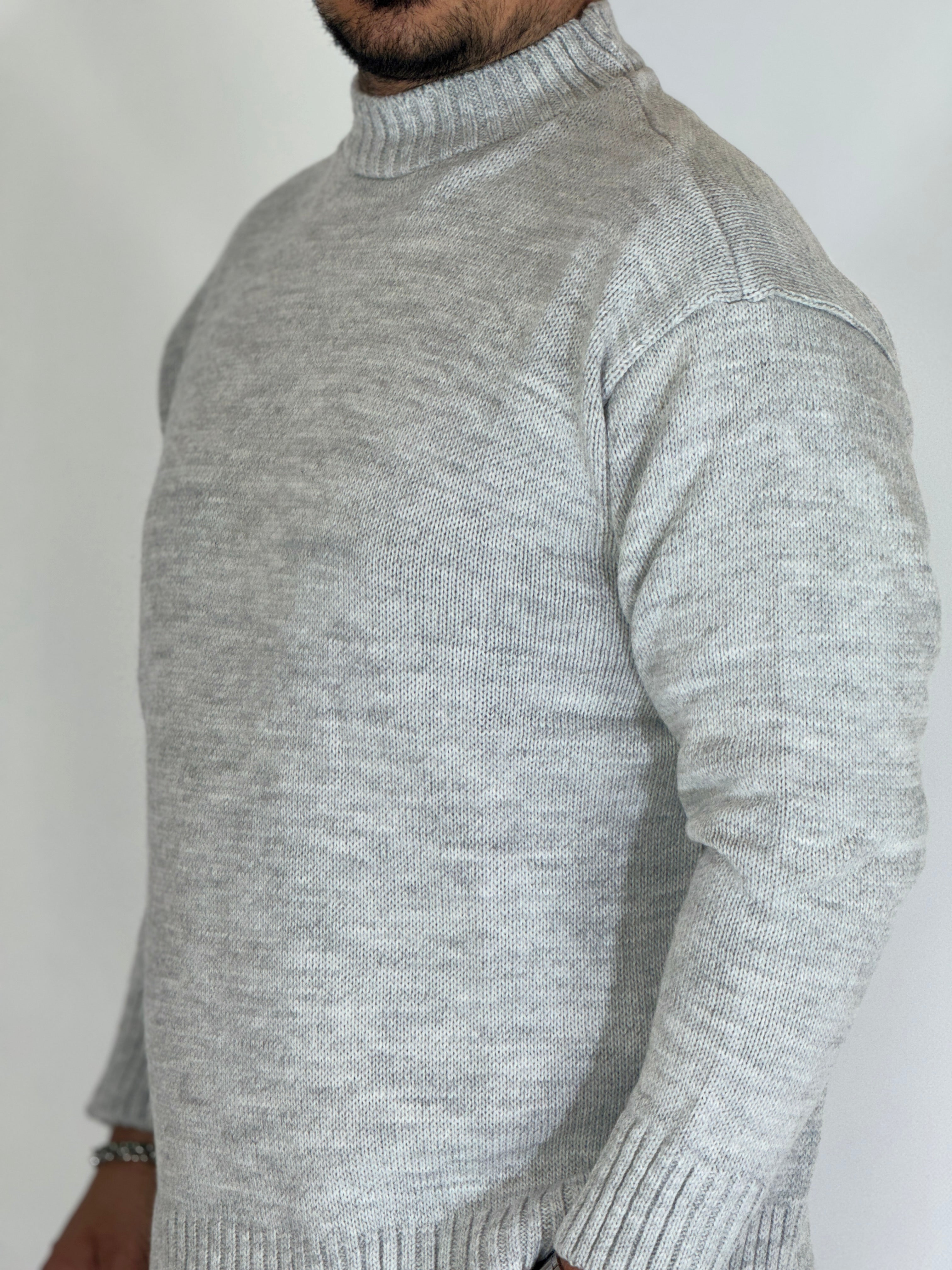 Maglione rasato grigio AD1654