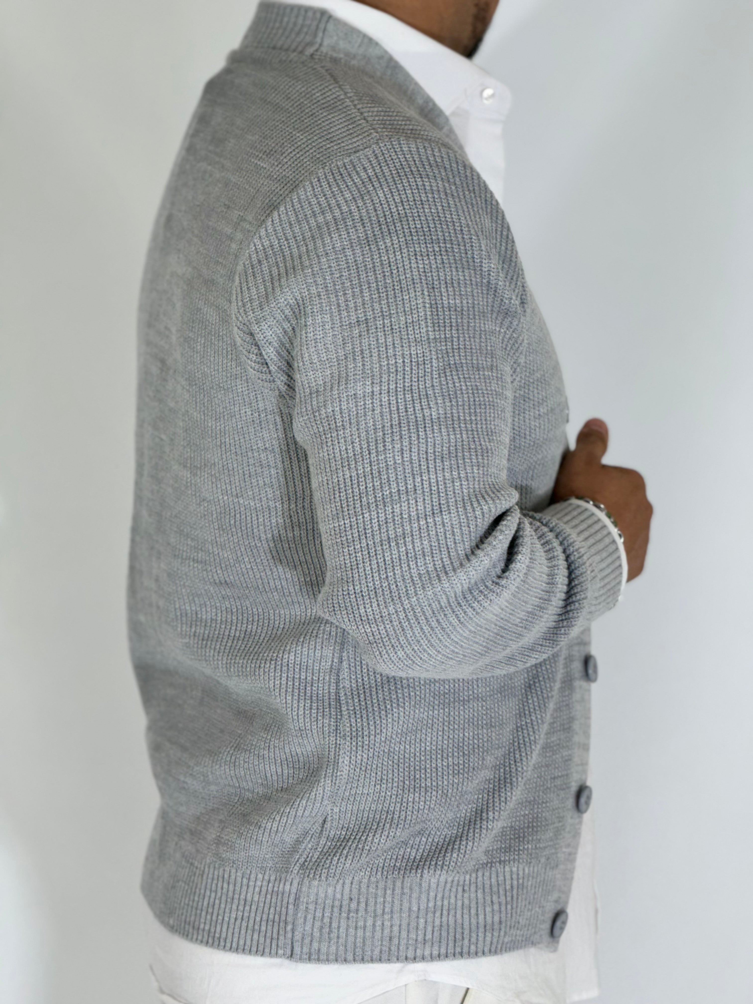 Cardigan invernale scialla grigio BPK2507