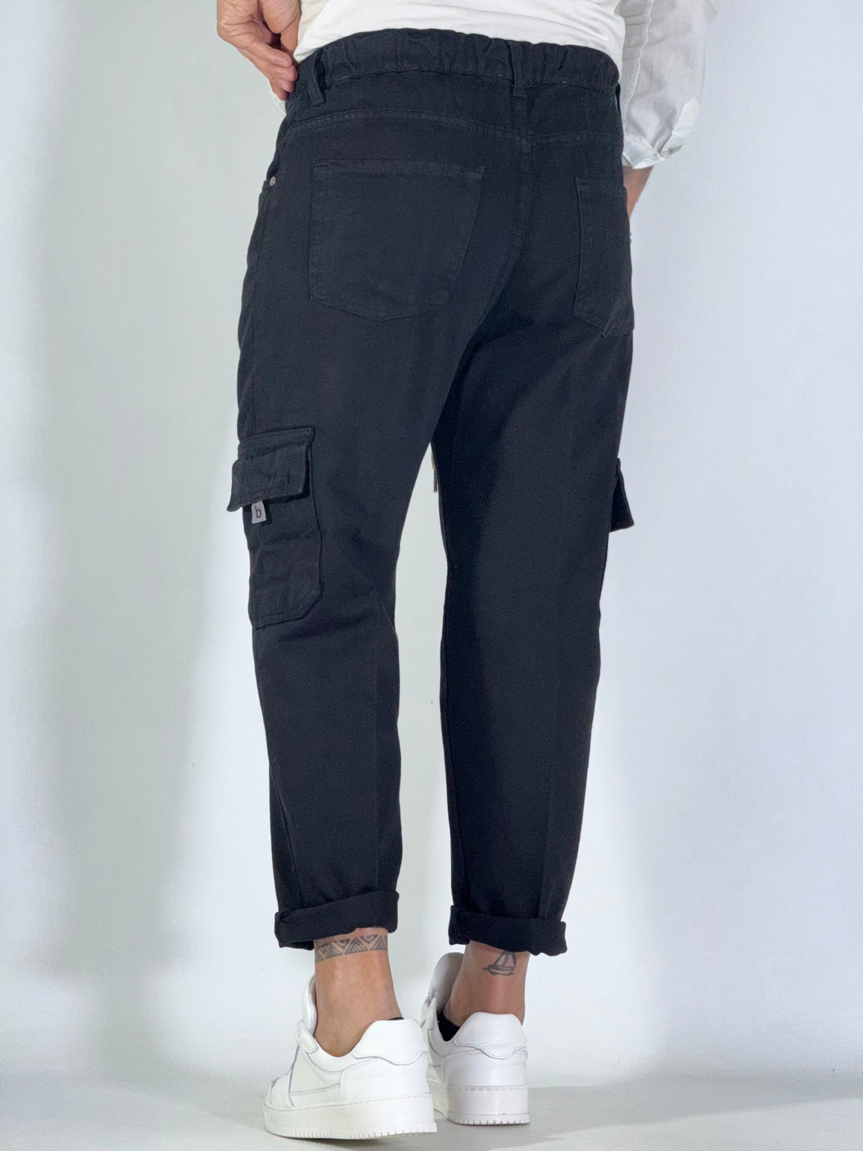 Pantalone denim bull nero ART POKE