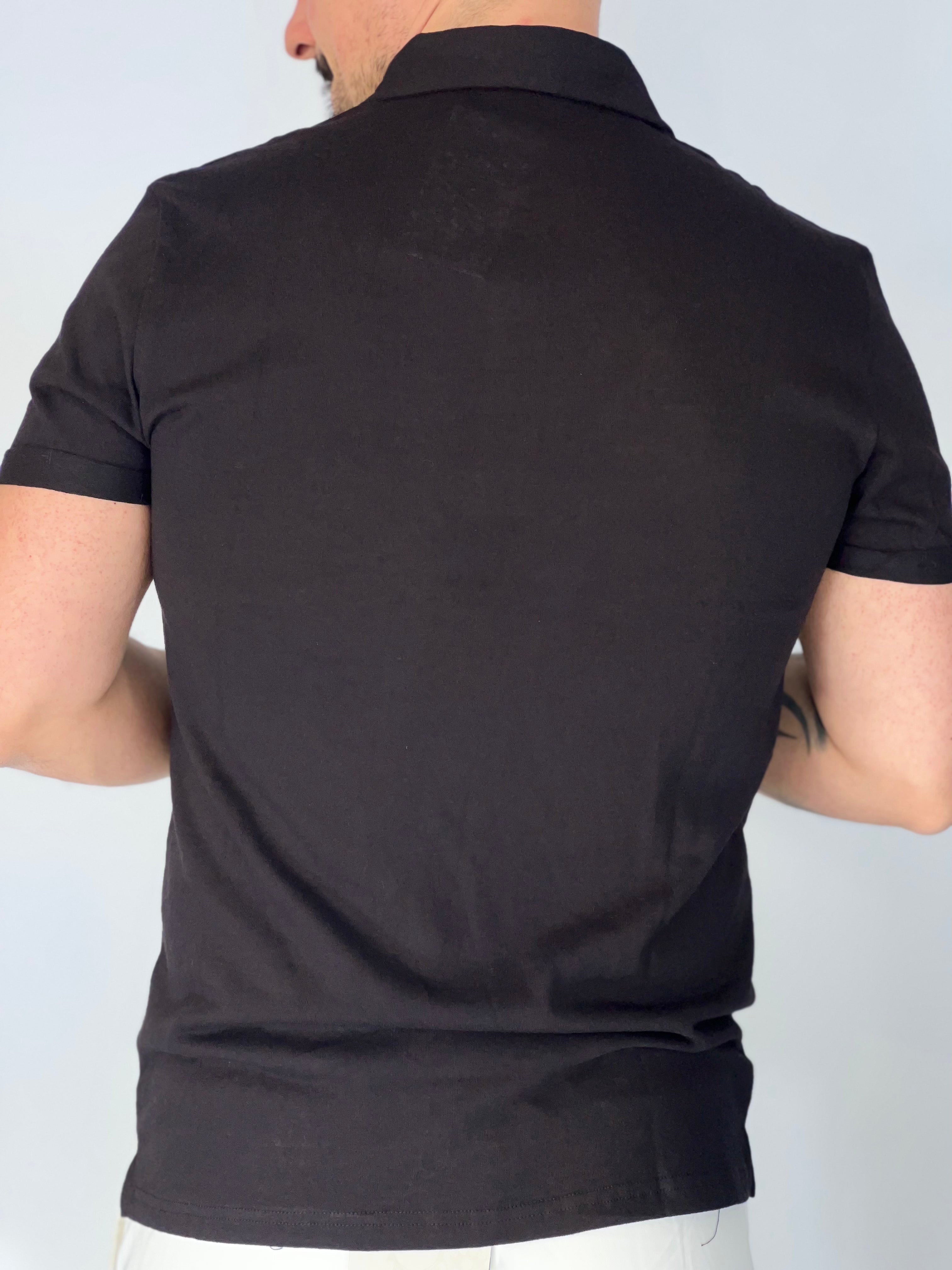 Polo mezza manica black AD09001