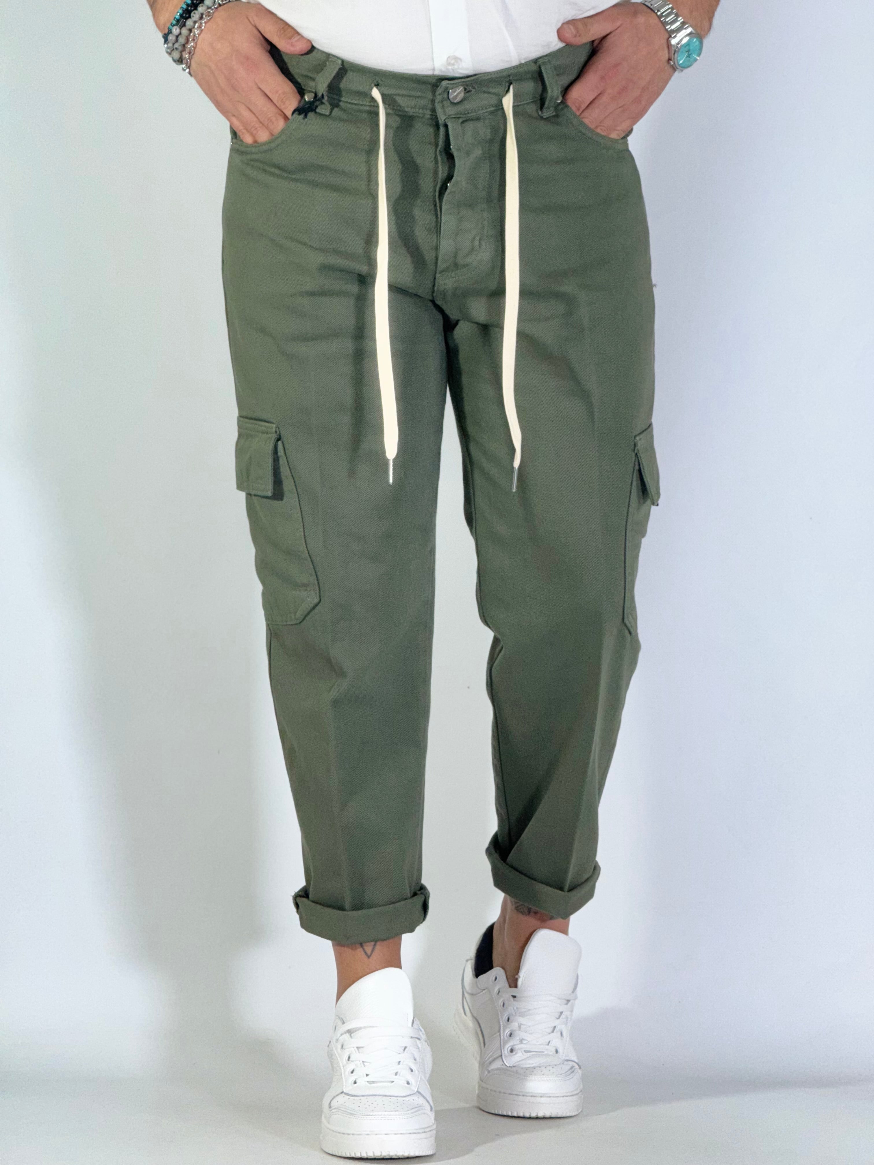 Pantalone denim bull verde ART POKE