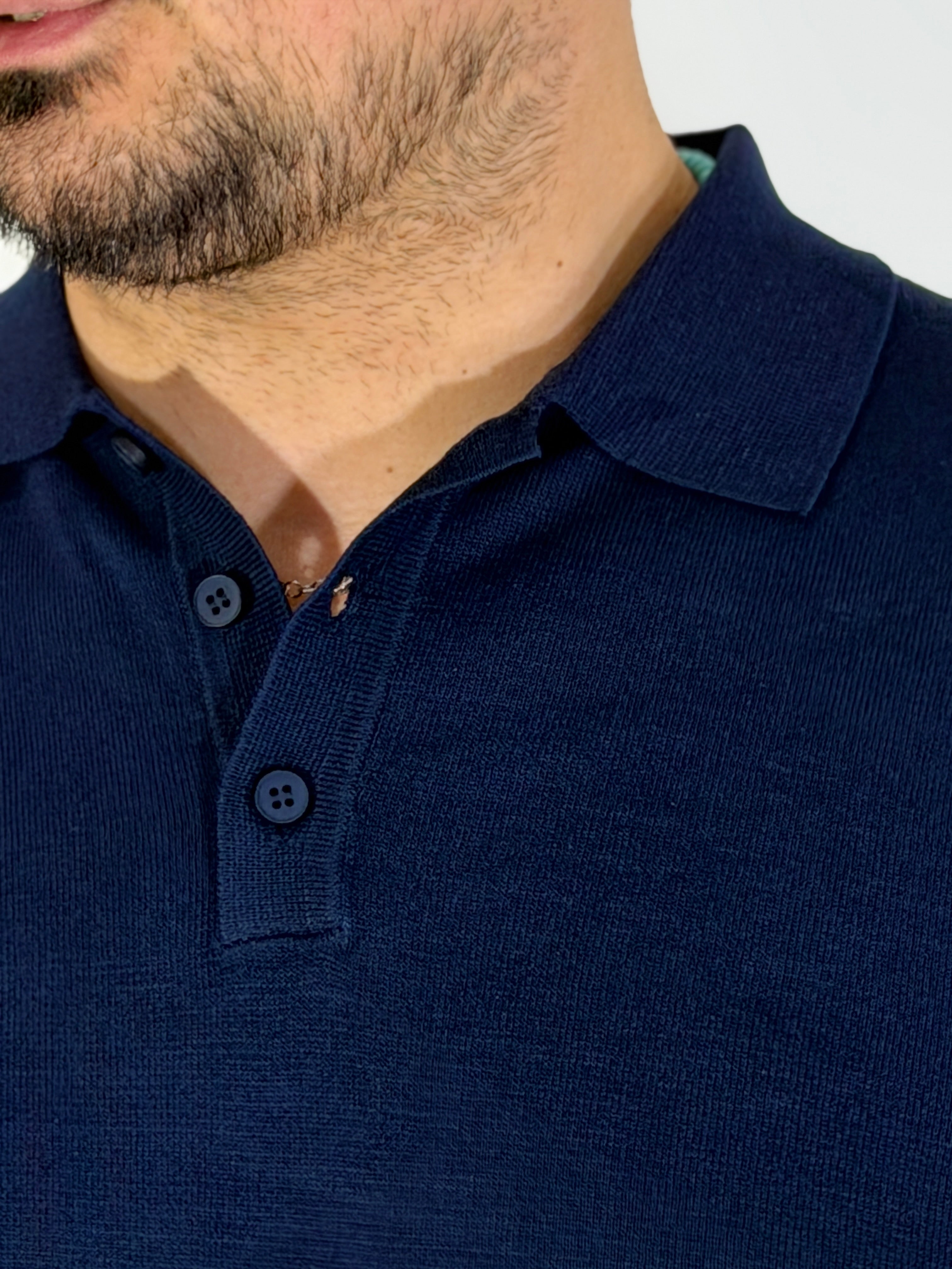 Polo mezza manica blu MT966