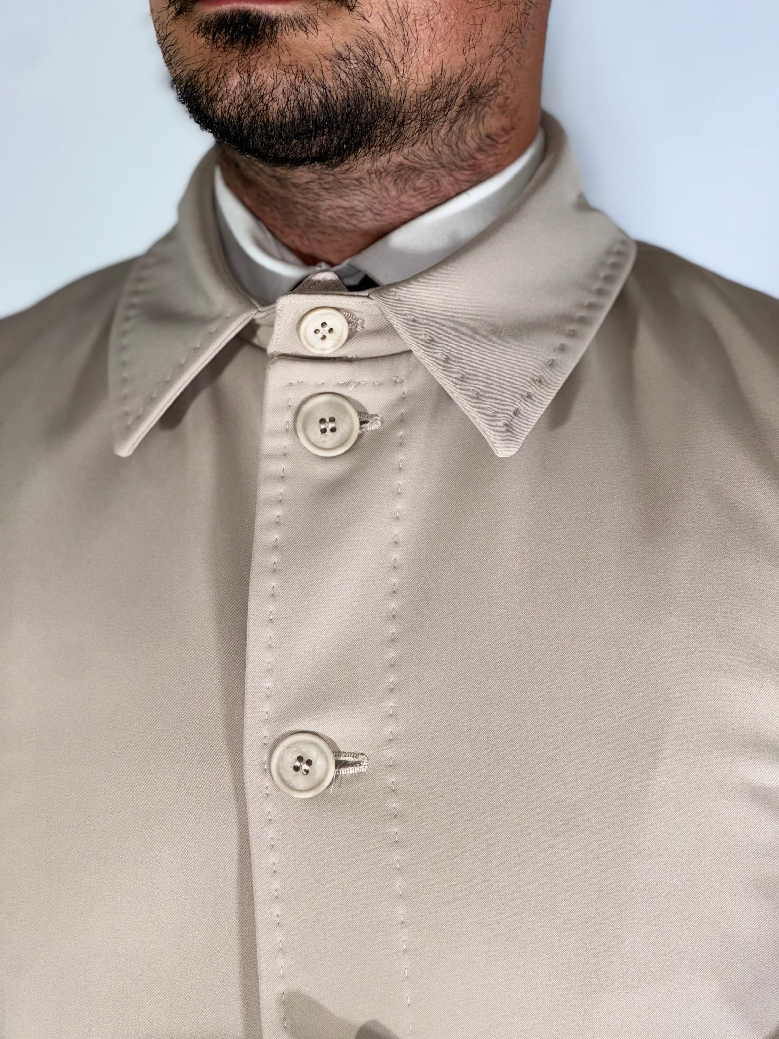 Trench spalmato imbottito beige BERLINO MARCO NILS