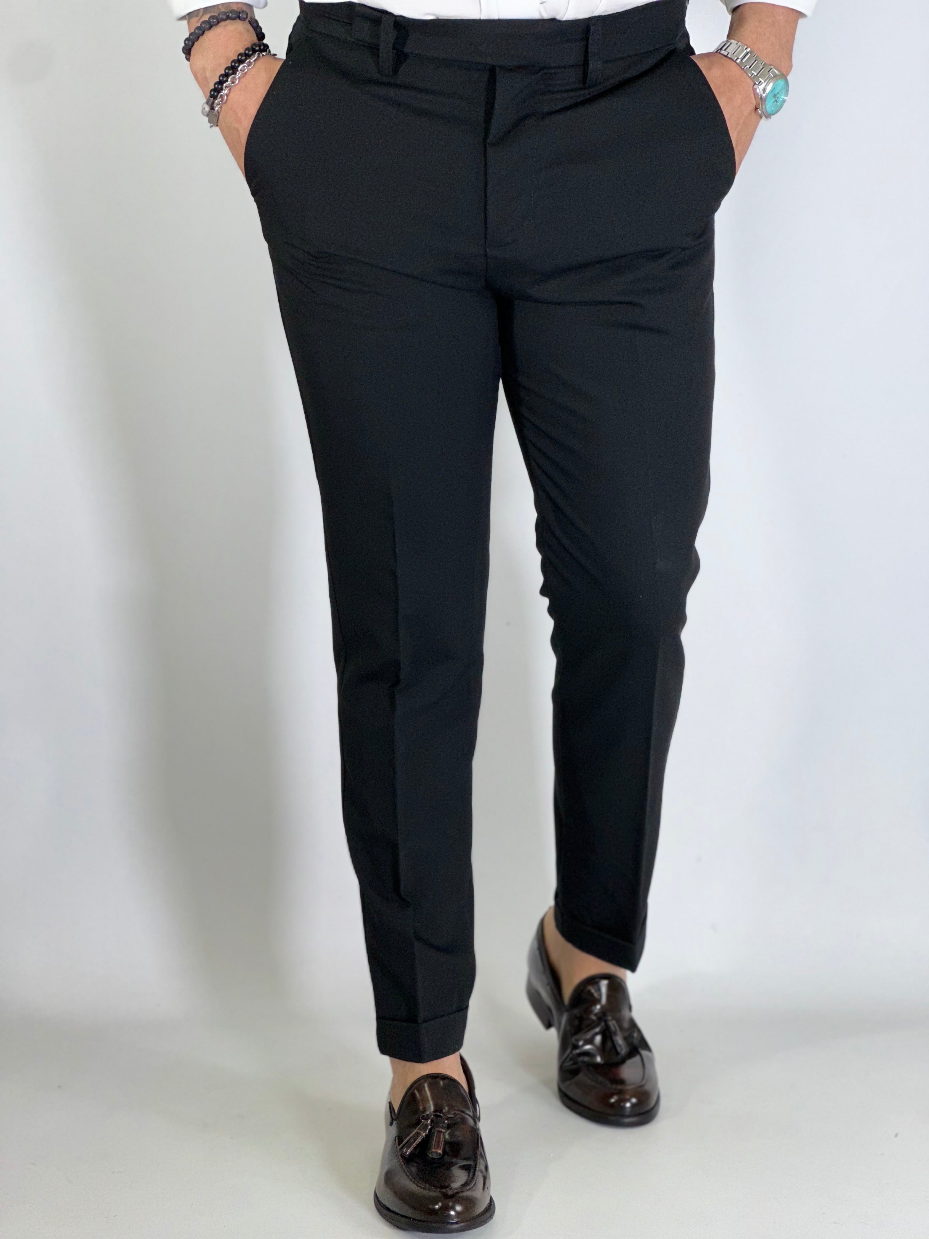Pantalone vita alta nero SOX UM756