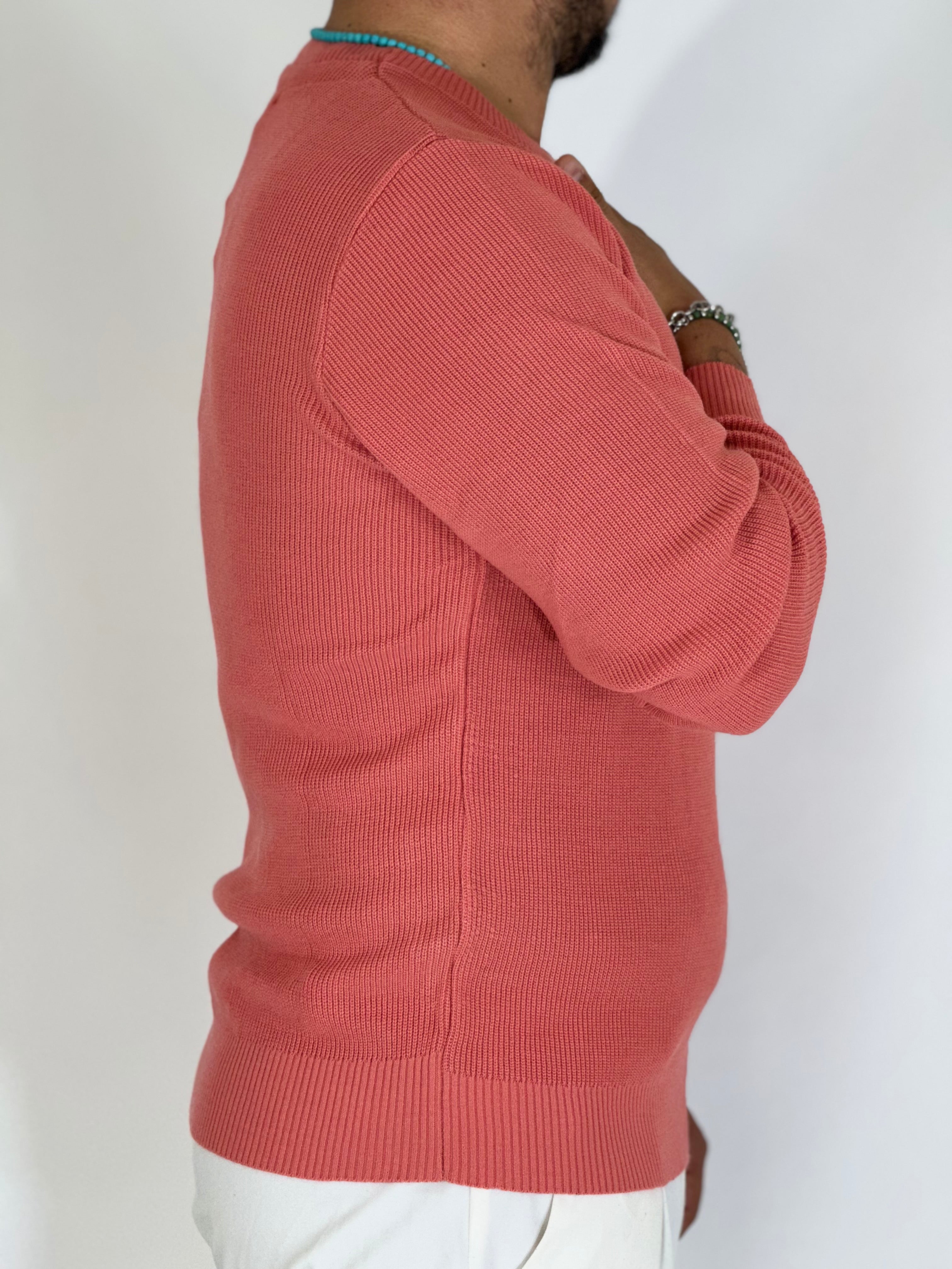 Maglia girocollo corallo MF13670