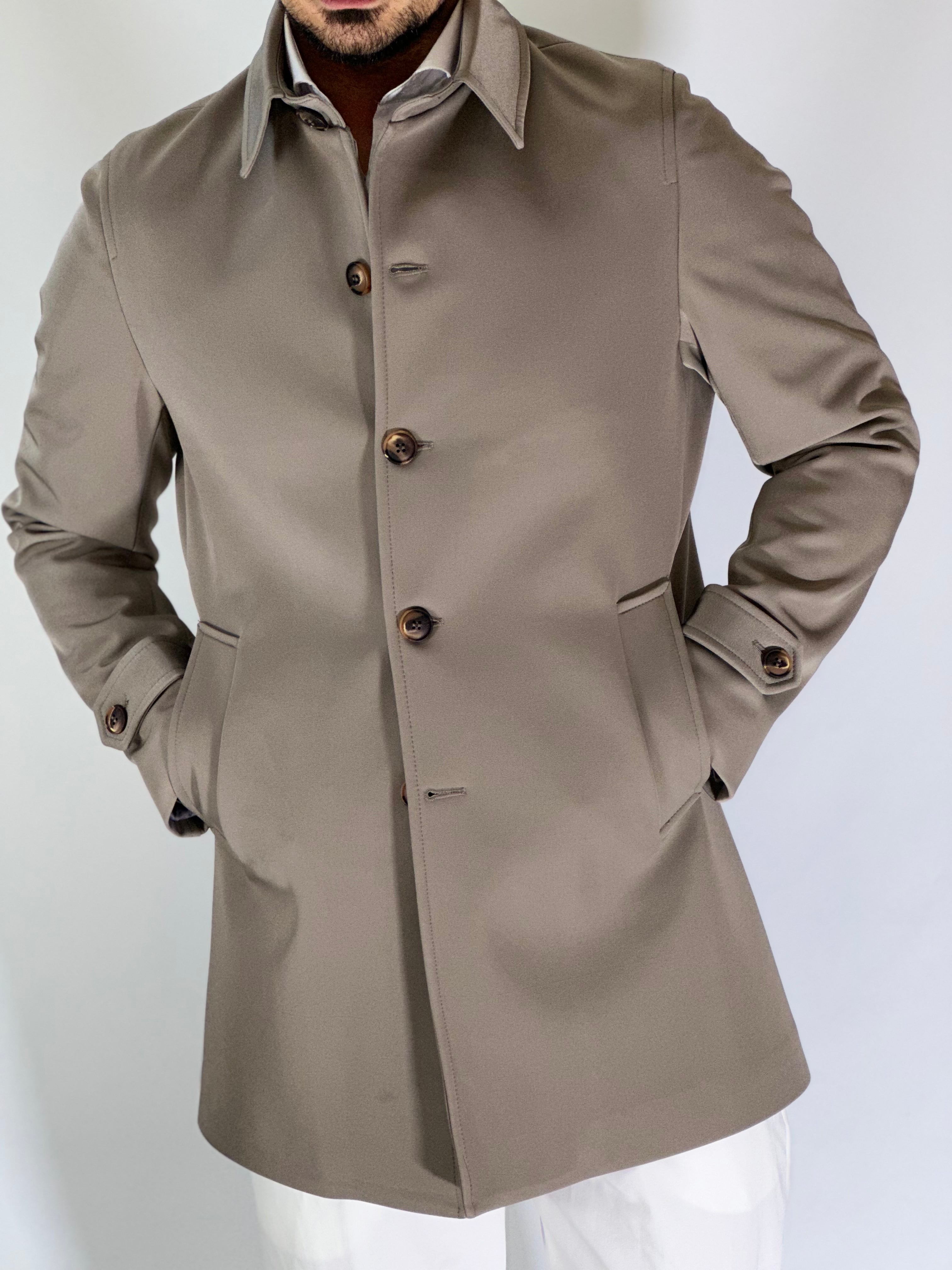 Trench elegant imbottito grigio CAP SLOU