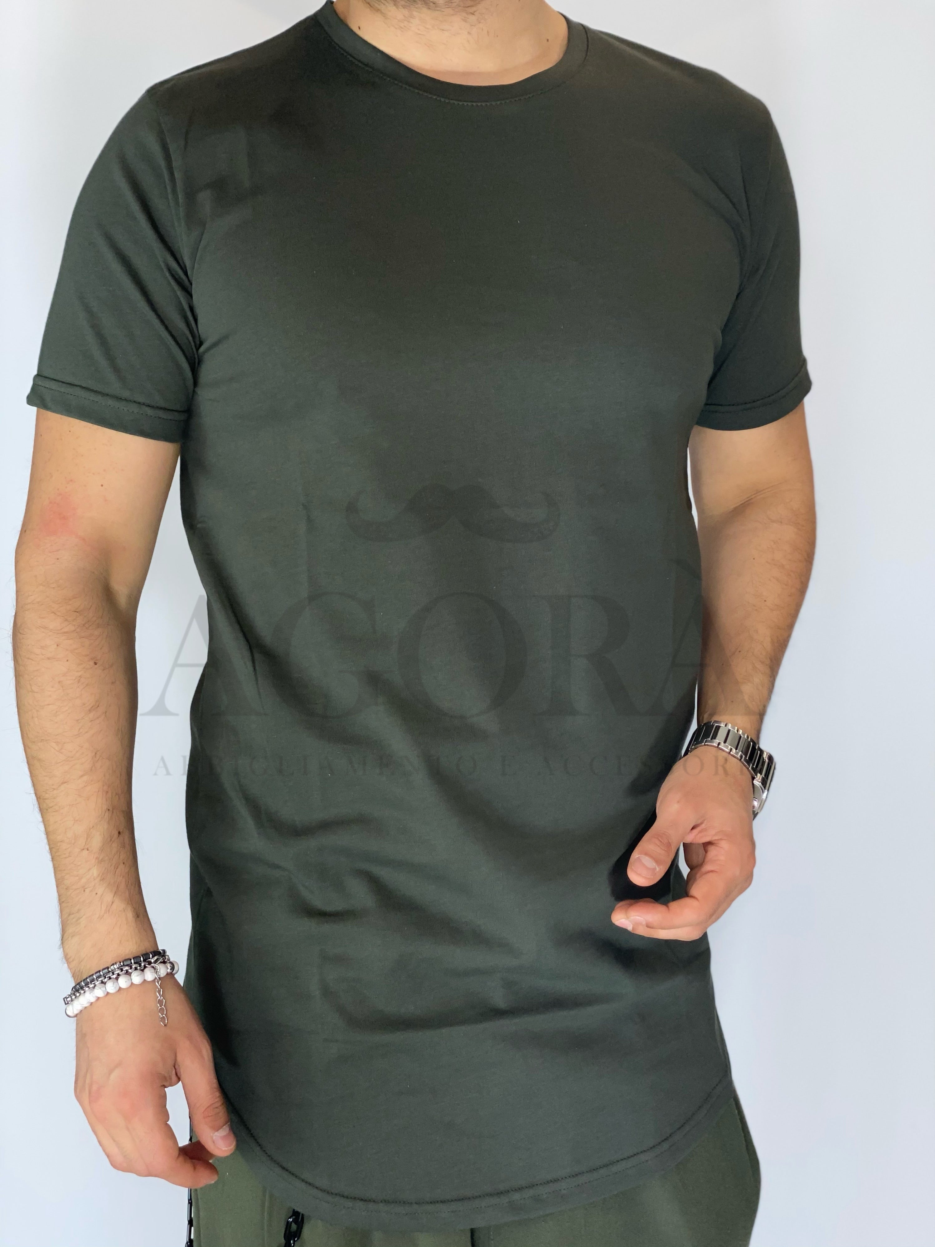 T-Shirt stondata verde AD001