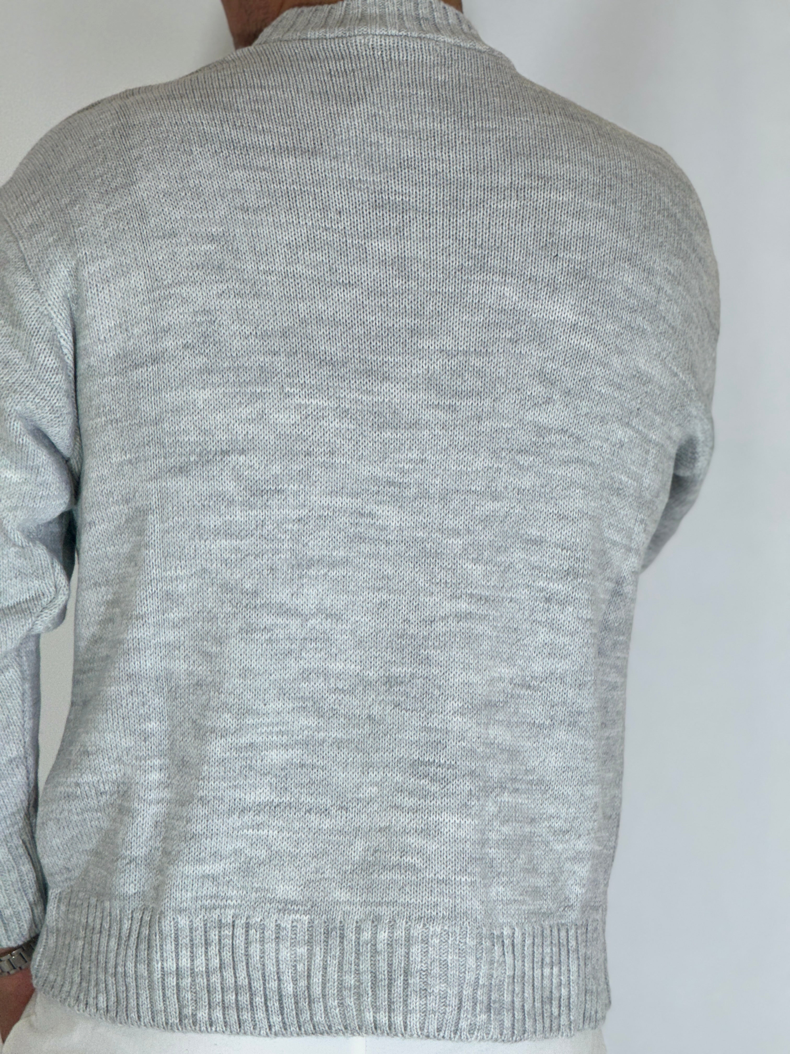 Maglione rasato grigio AD1654