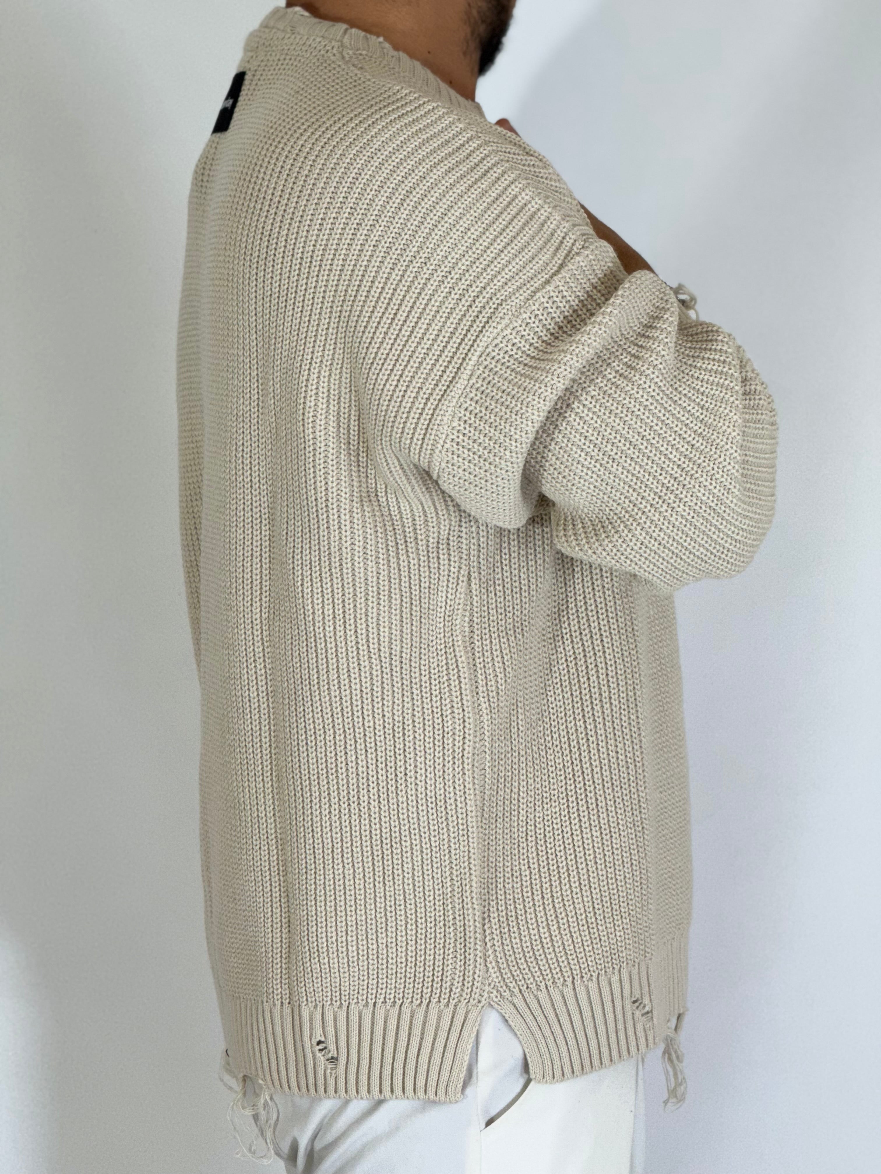 Maglione spalla scesa sabbia CAPORETTO