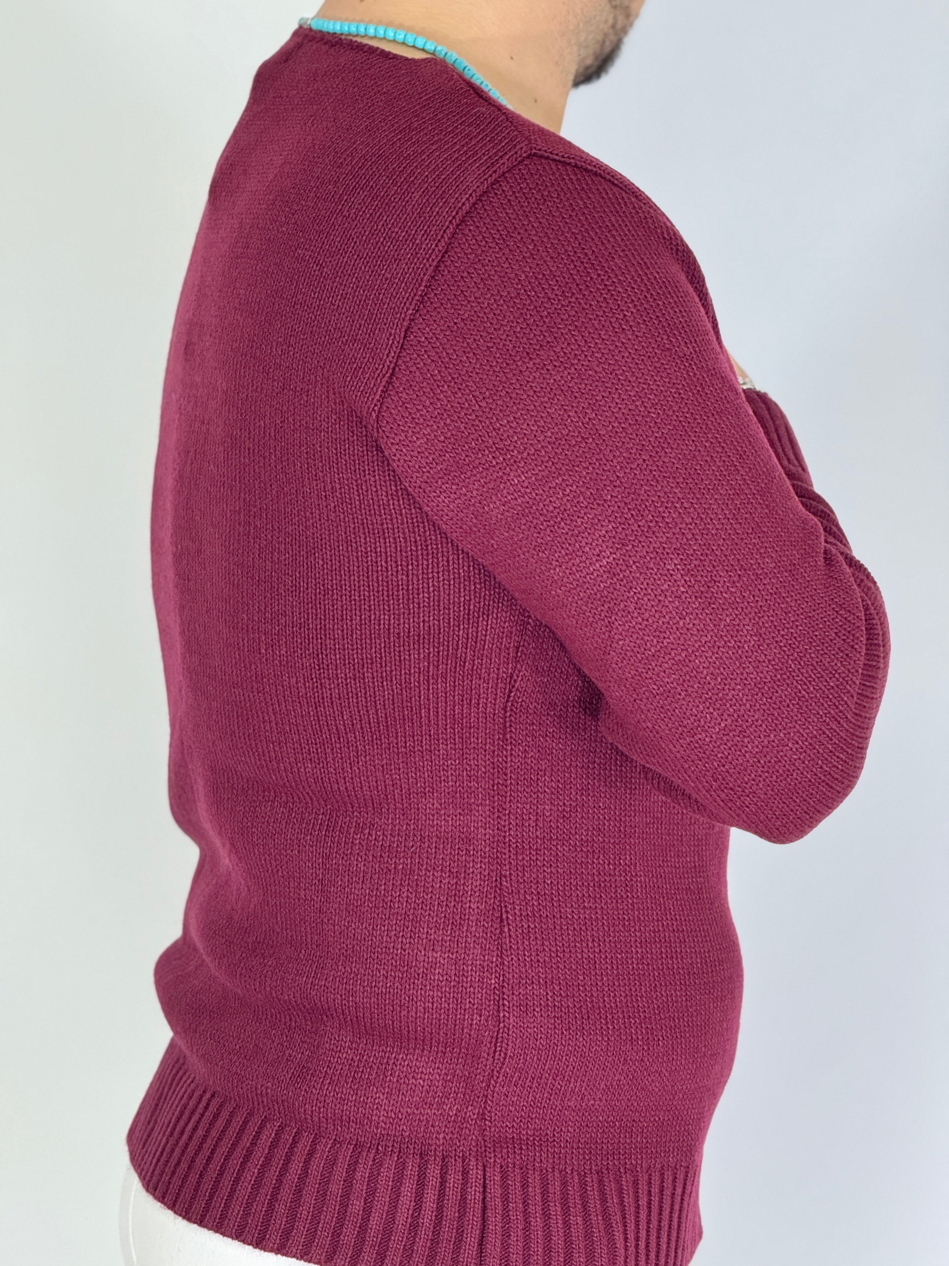 Maglia scollata bordeaux YOKOHAMA