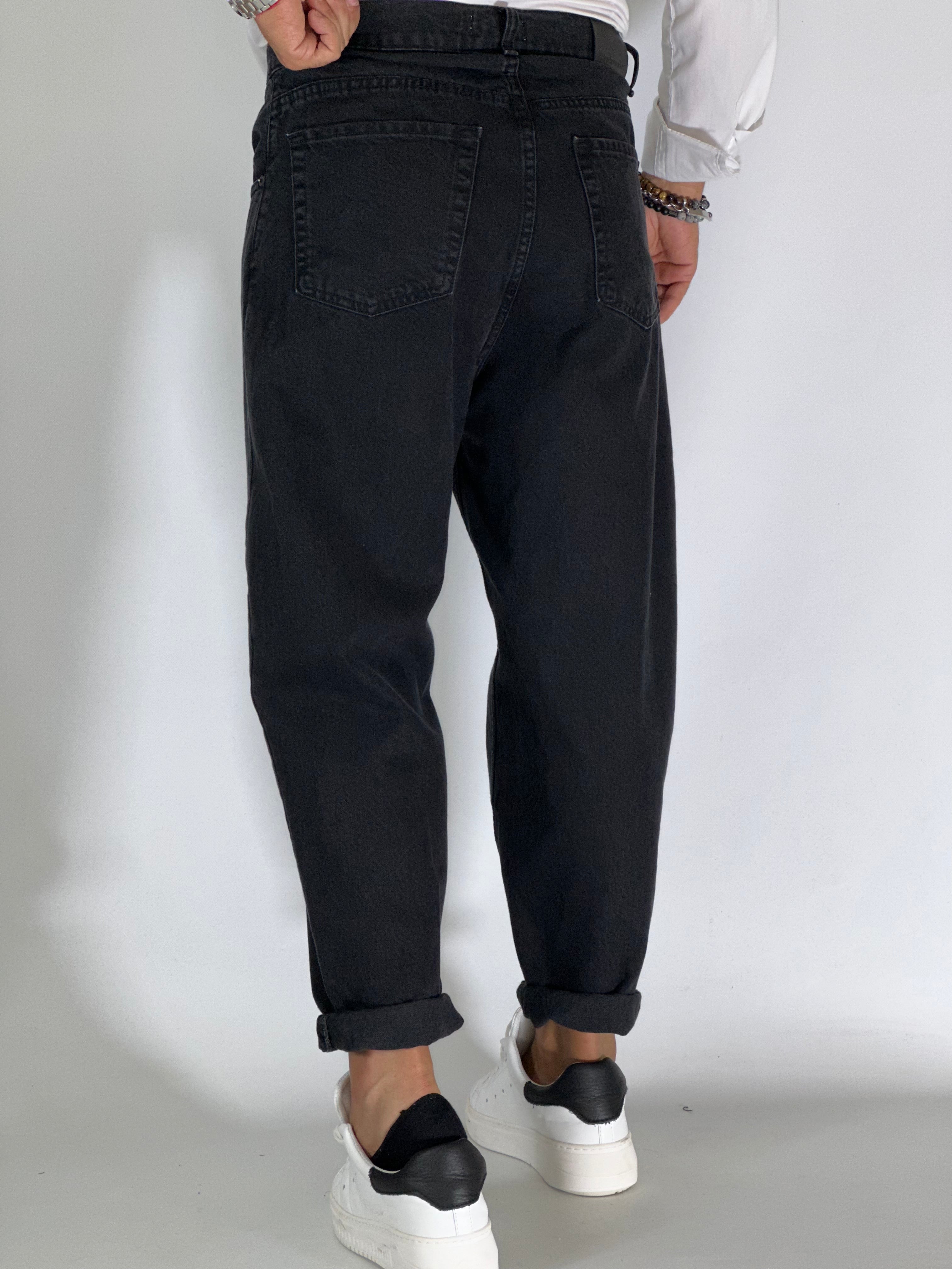 Jeans loose fit CARROT nero BLKS2014