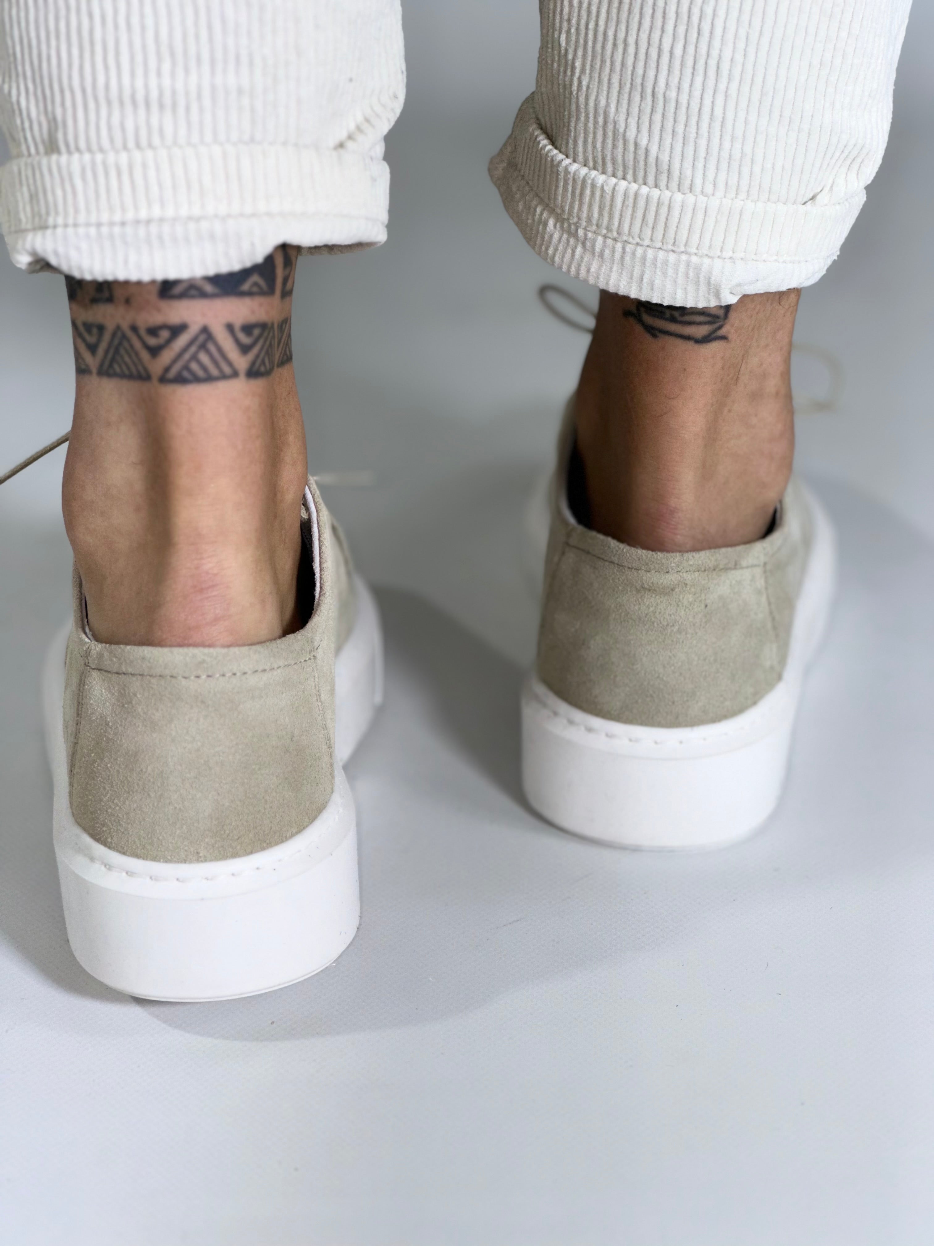 Mocassino casual camoscio beige N73