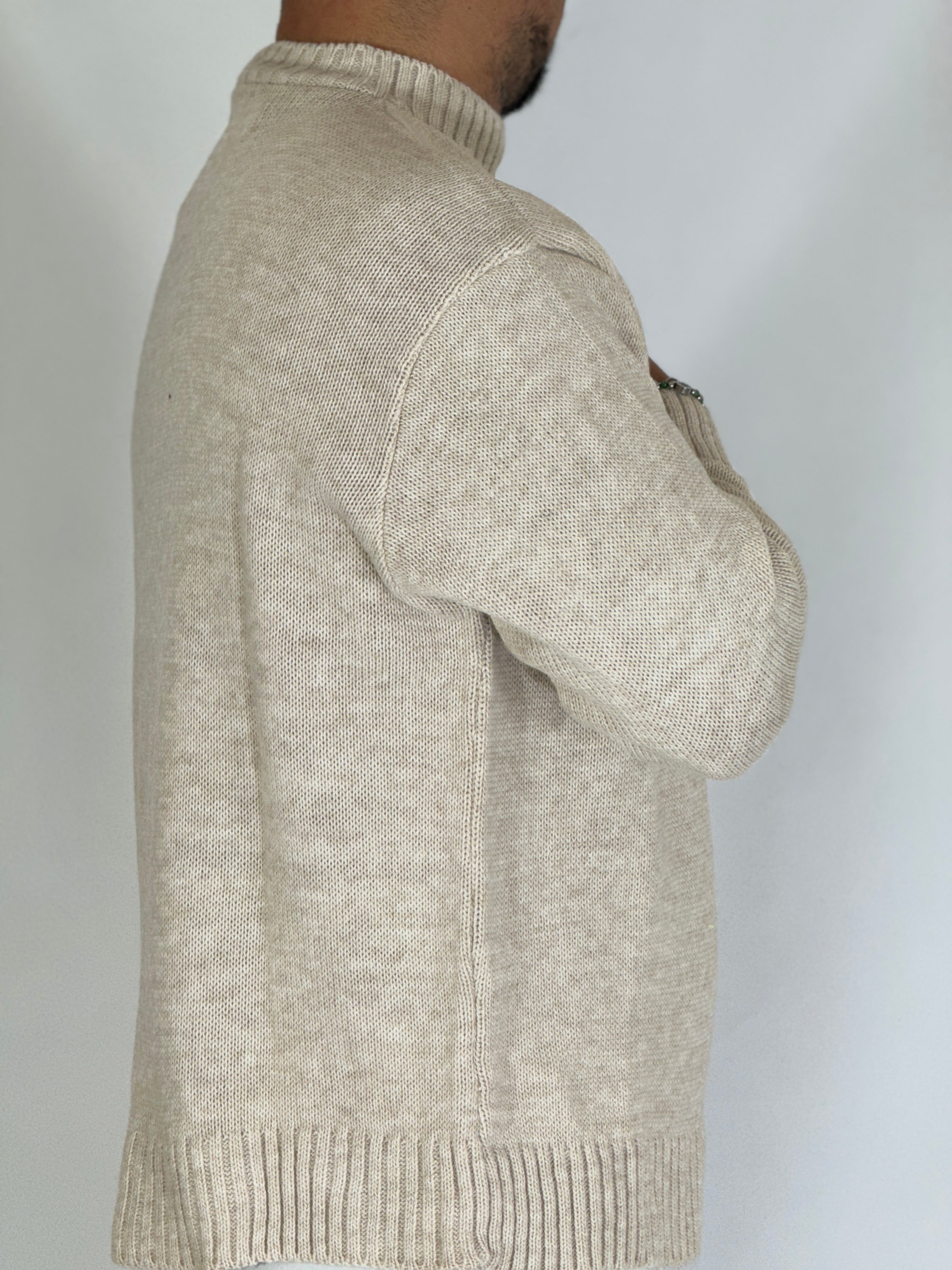Maglione rasato beige AD1654