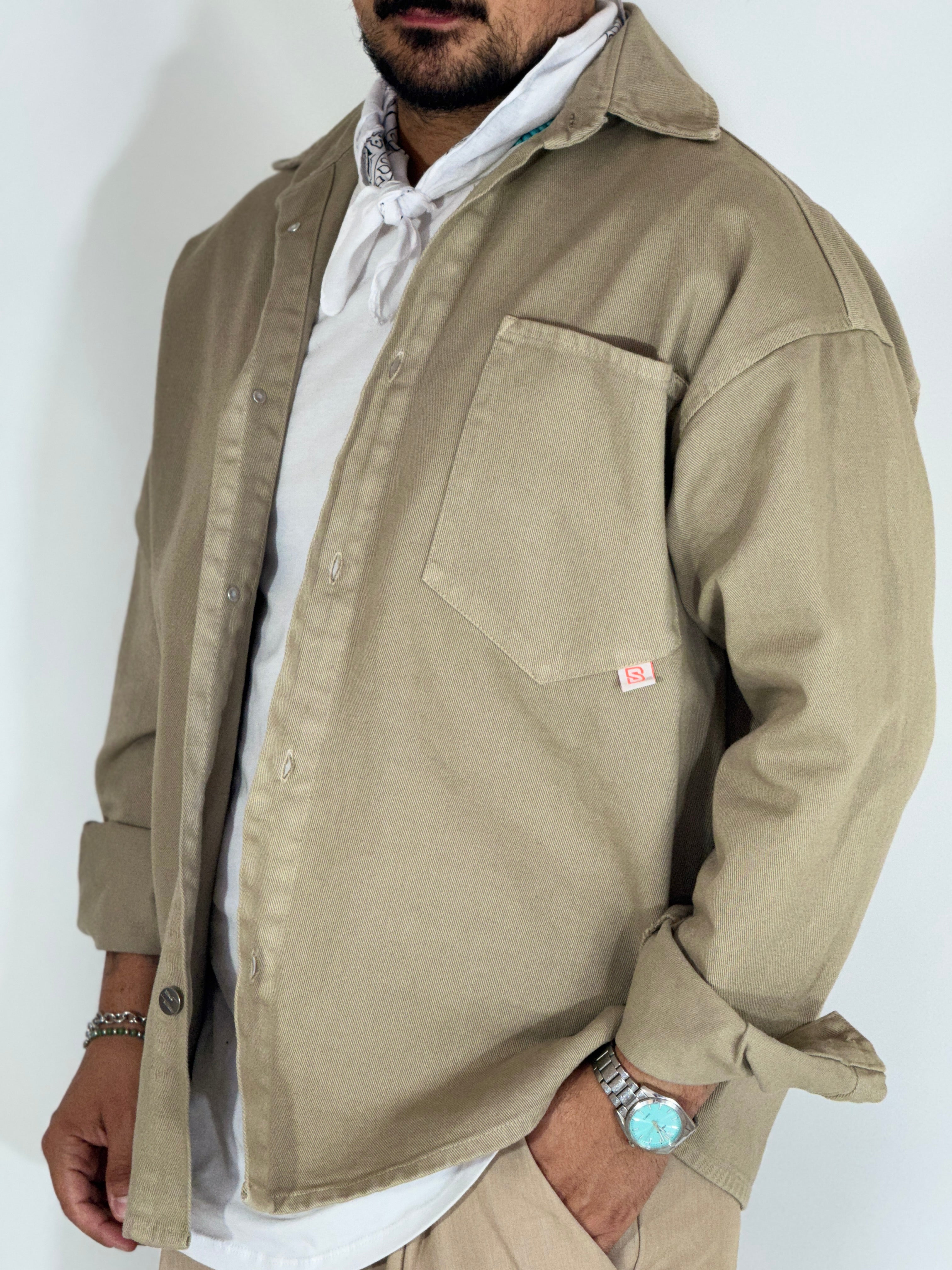 Camicione over beige MANHATTAN