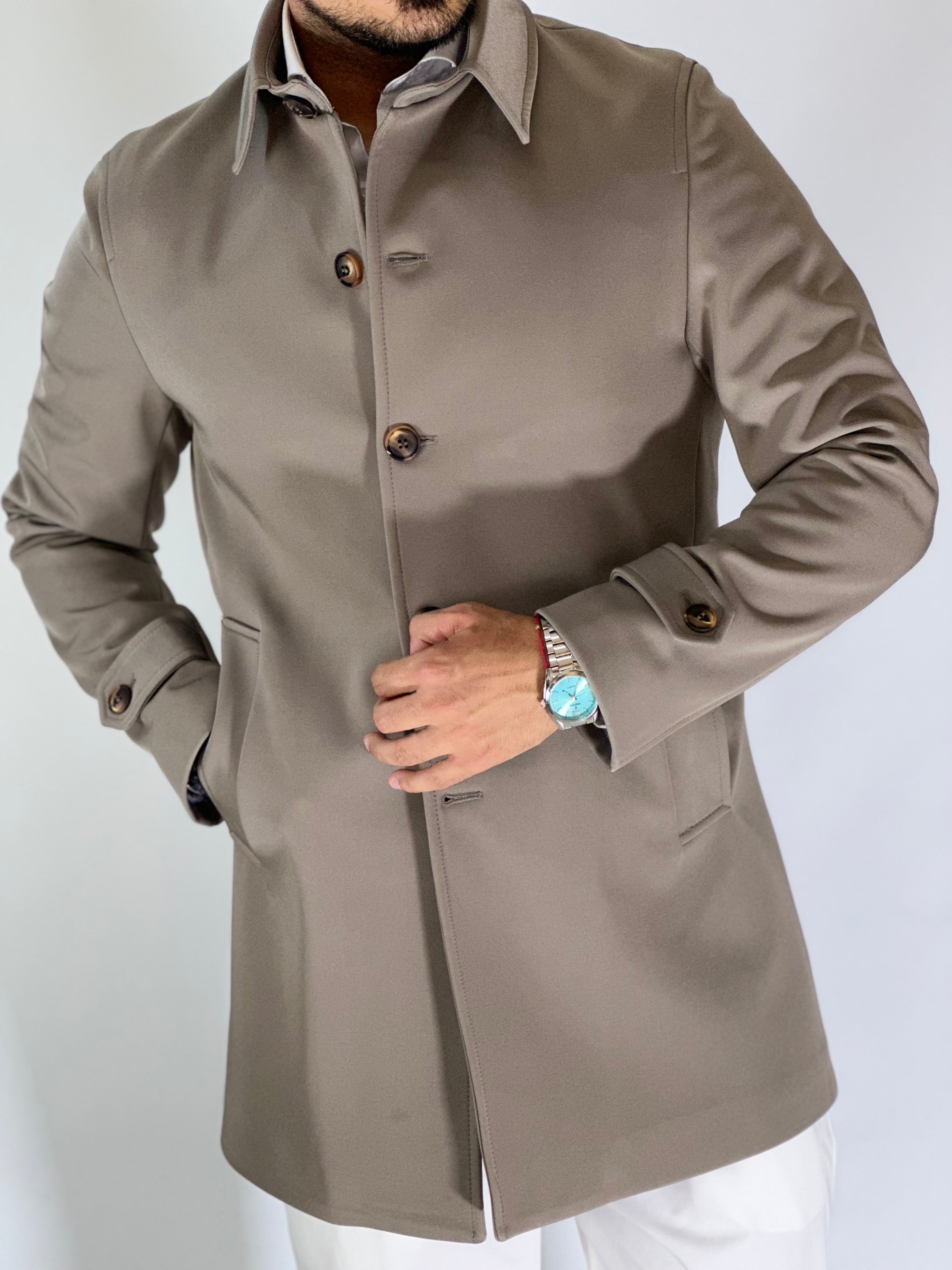 Trench elegant imbottito grigio CAP SLOU