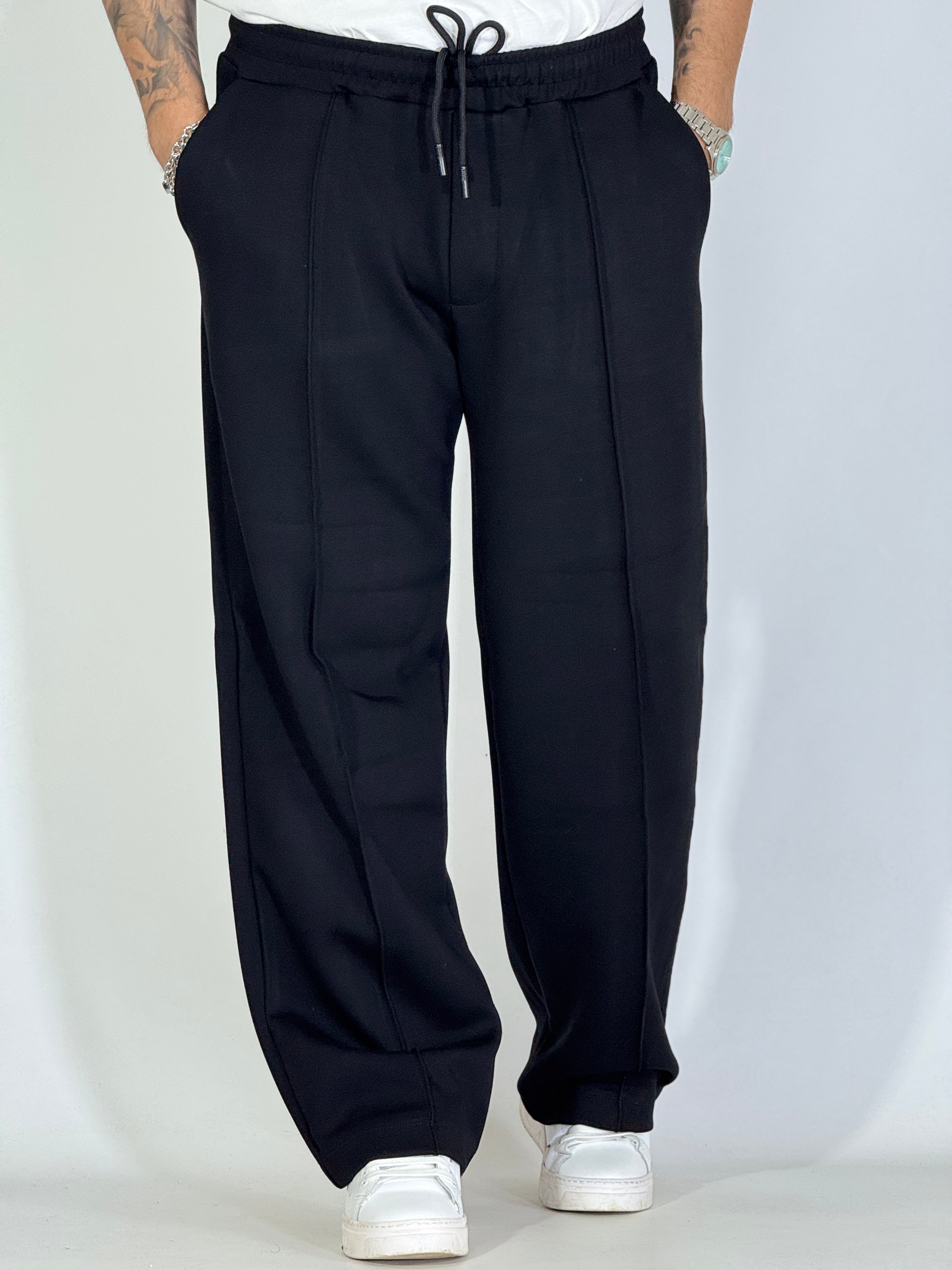 Pantalone tuta palazzo nero WATFORD