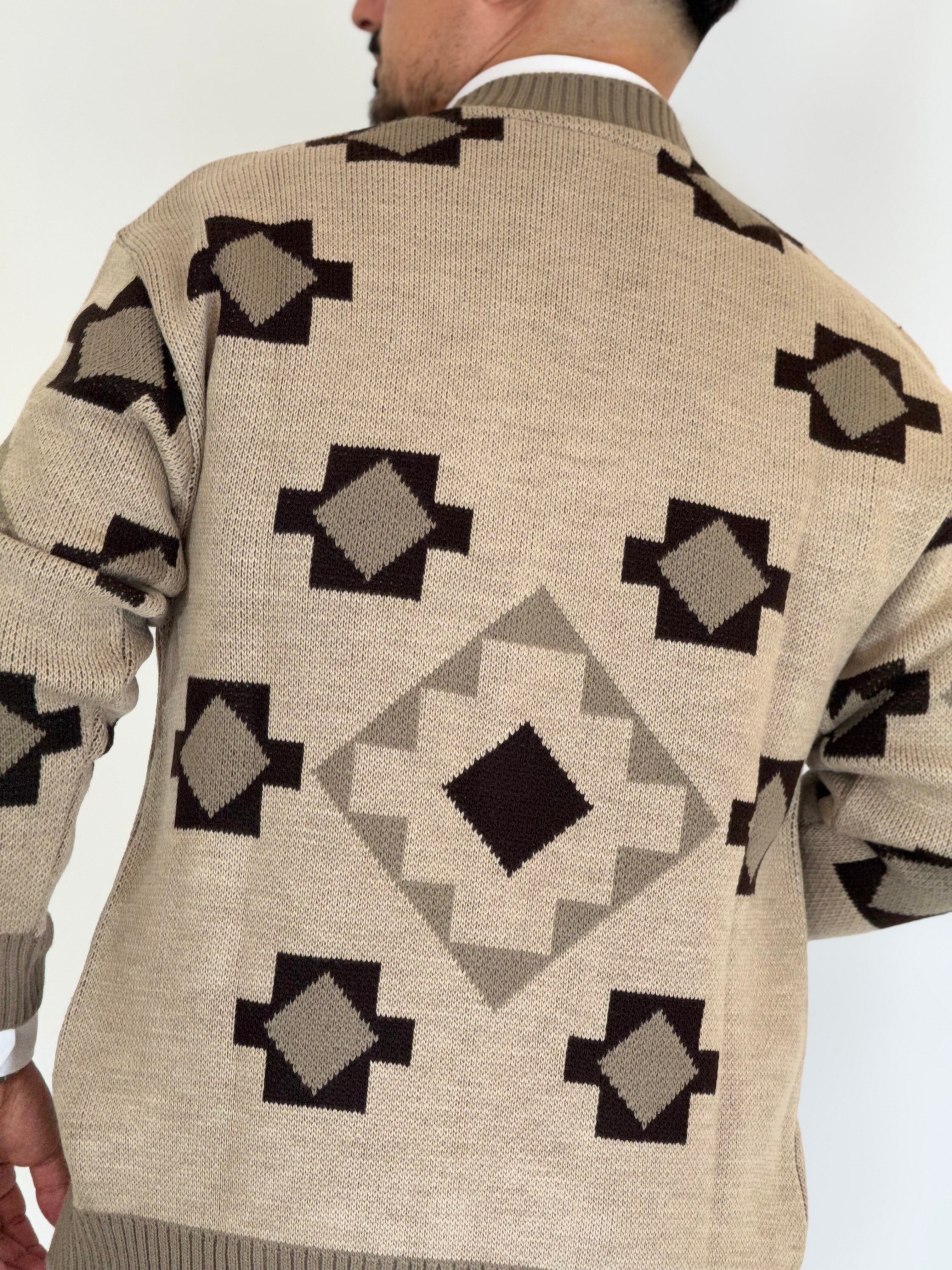 Cardigan azteco beige BPK2508