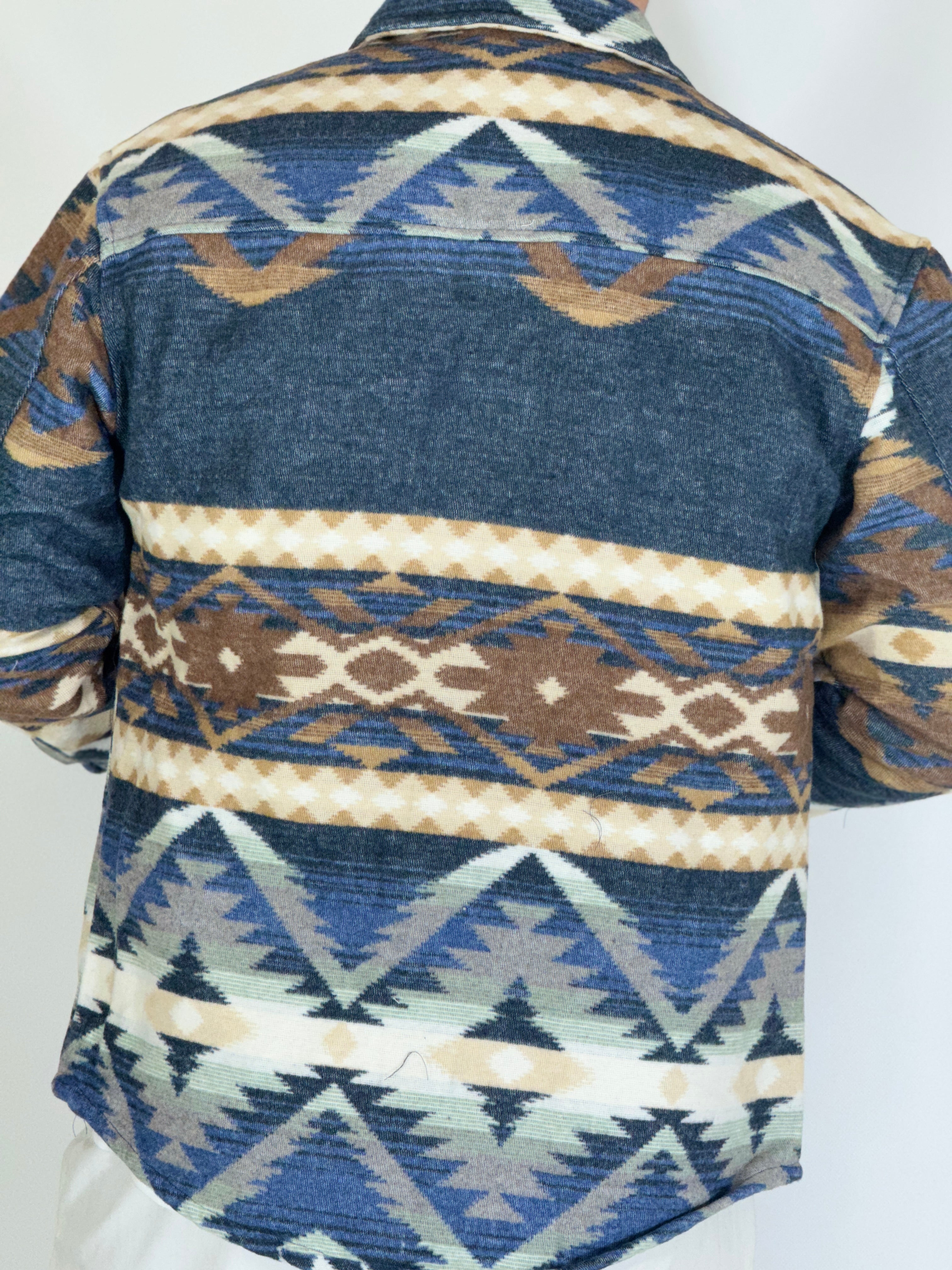 Giacca in pile azteca brown GA7713