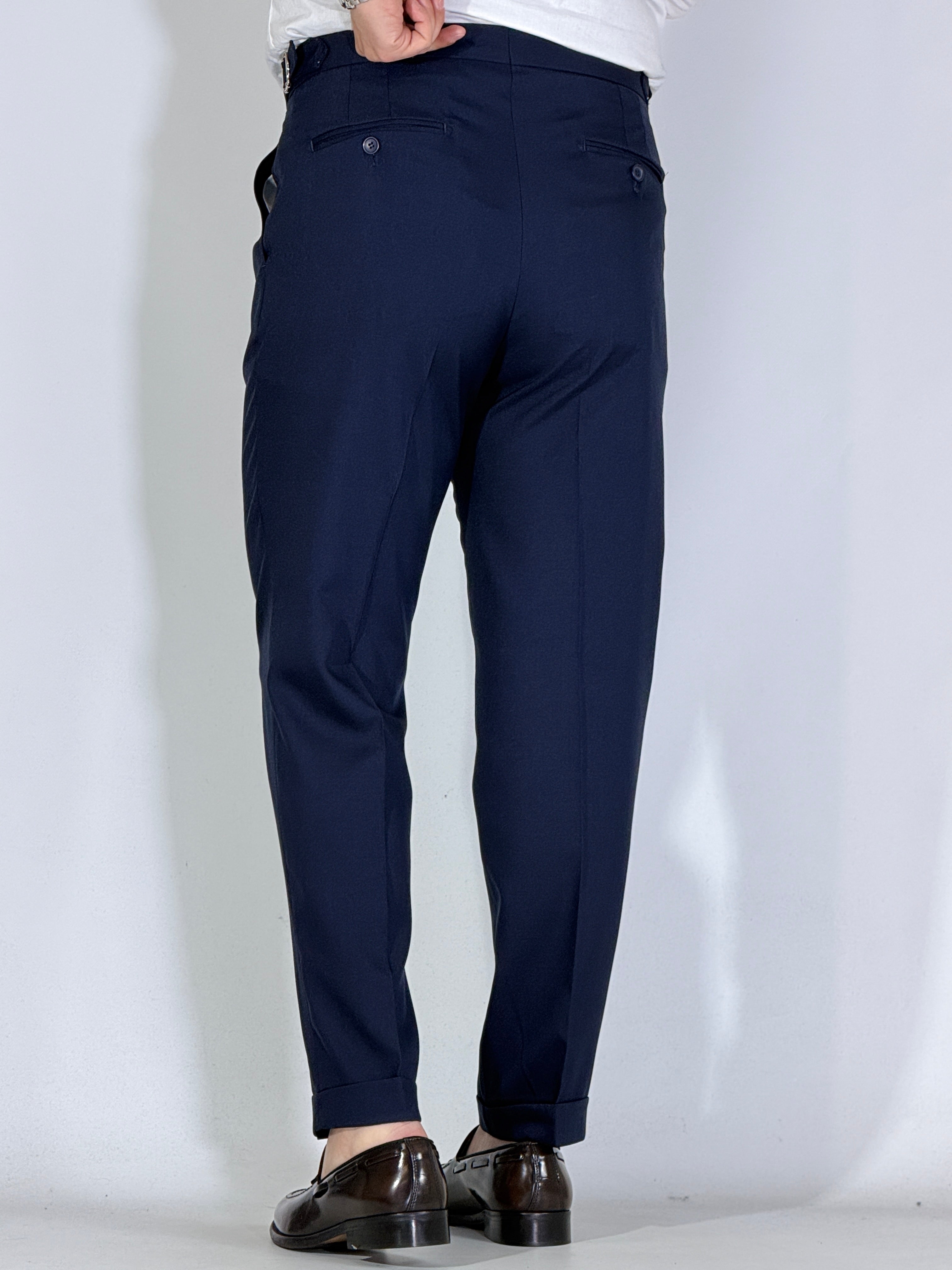 Pantalone con fibbie Migliaccio blu Spencer