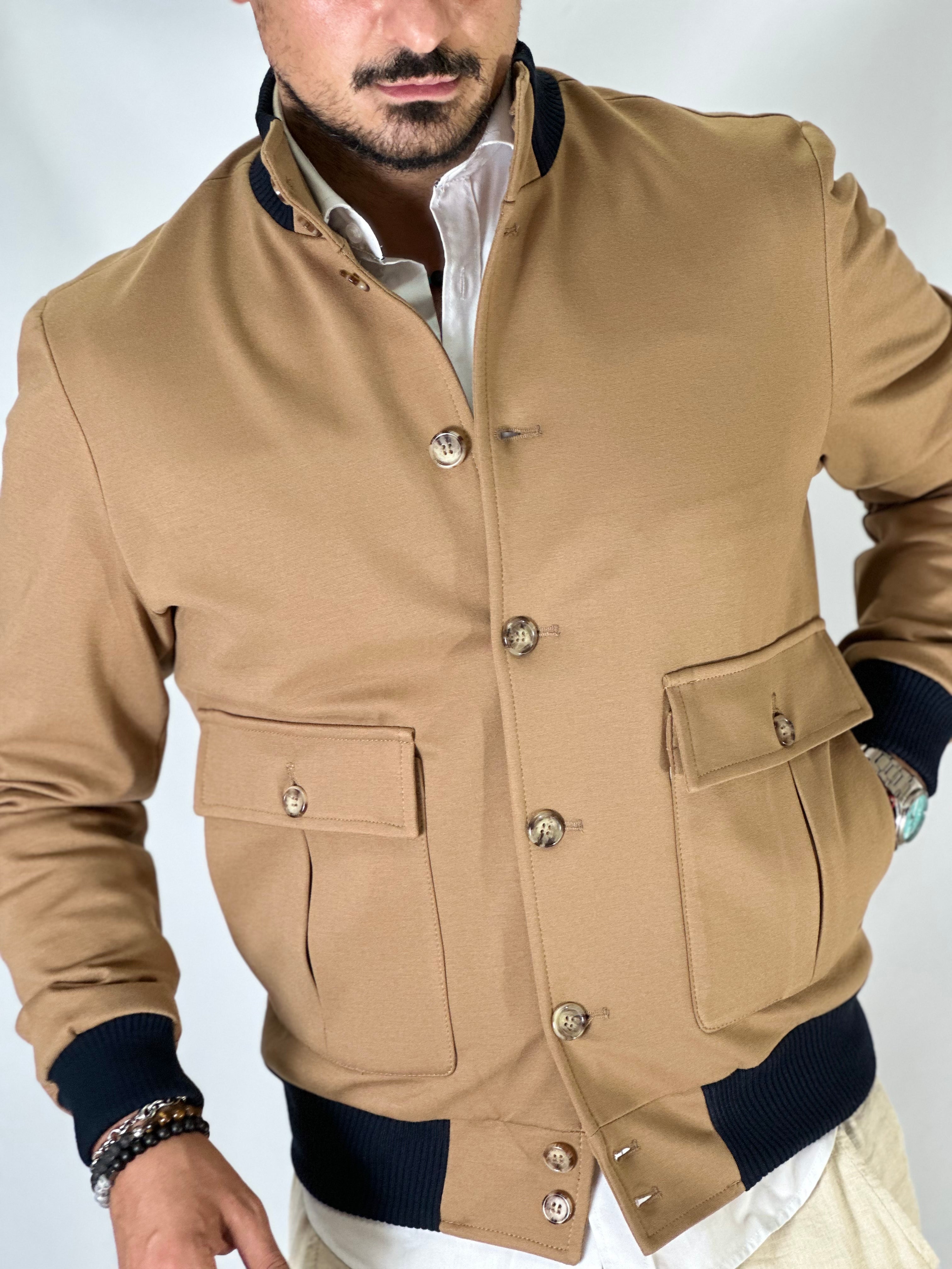 Giubbino bomber cammello BECKHAM