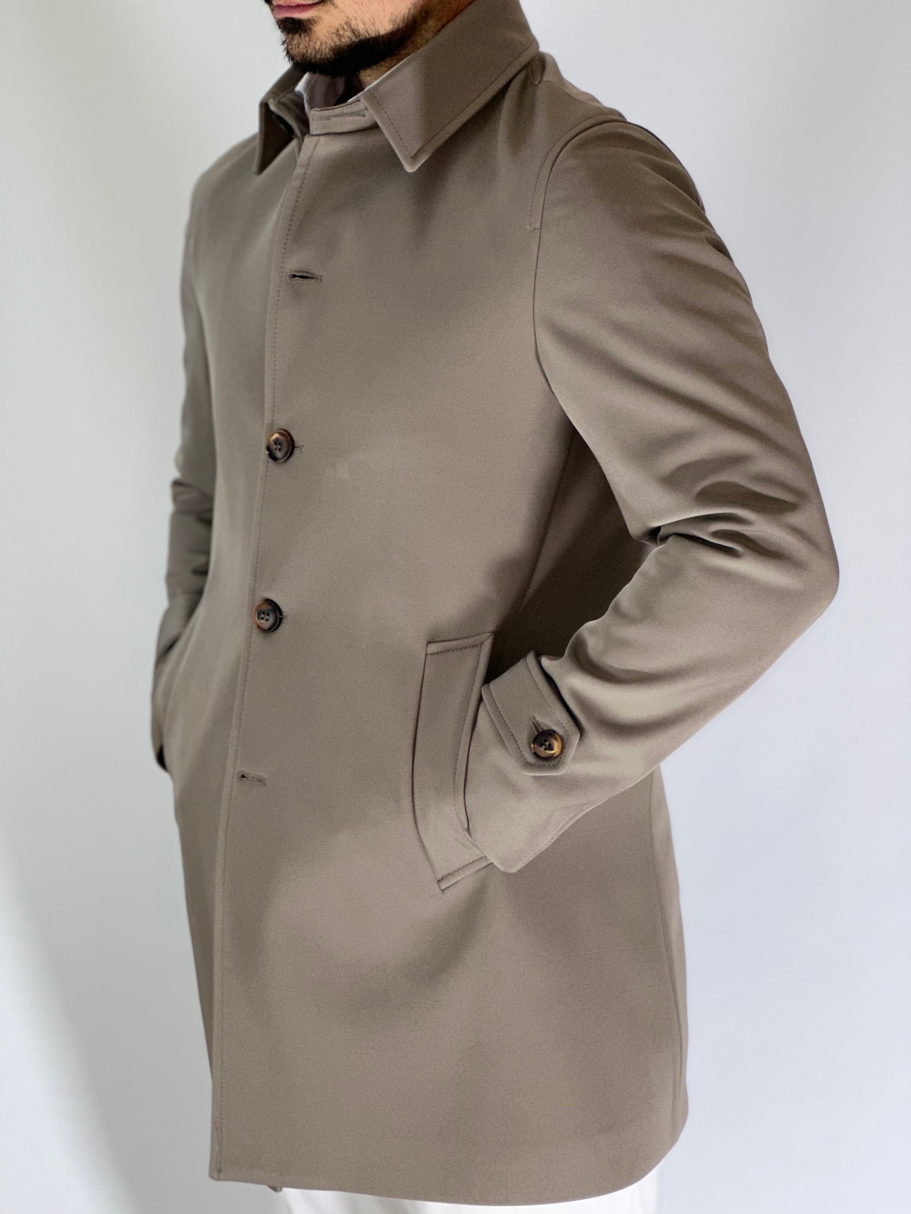 Trench elegant imbottito grigio CAP SLOU