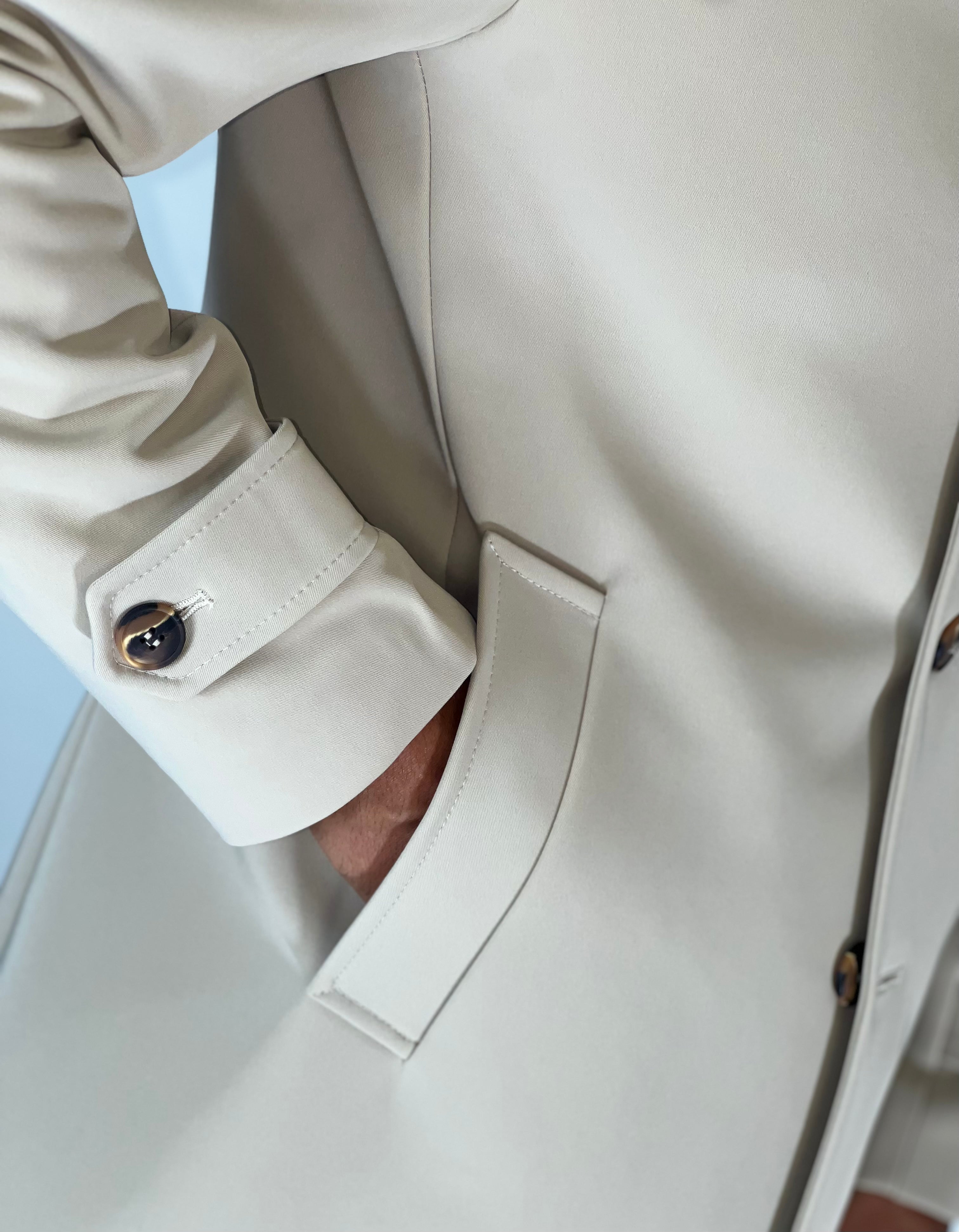 Trench elegant imbottito beige CAP SLOU