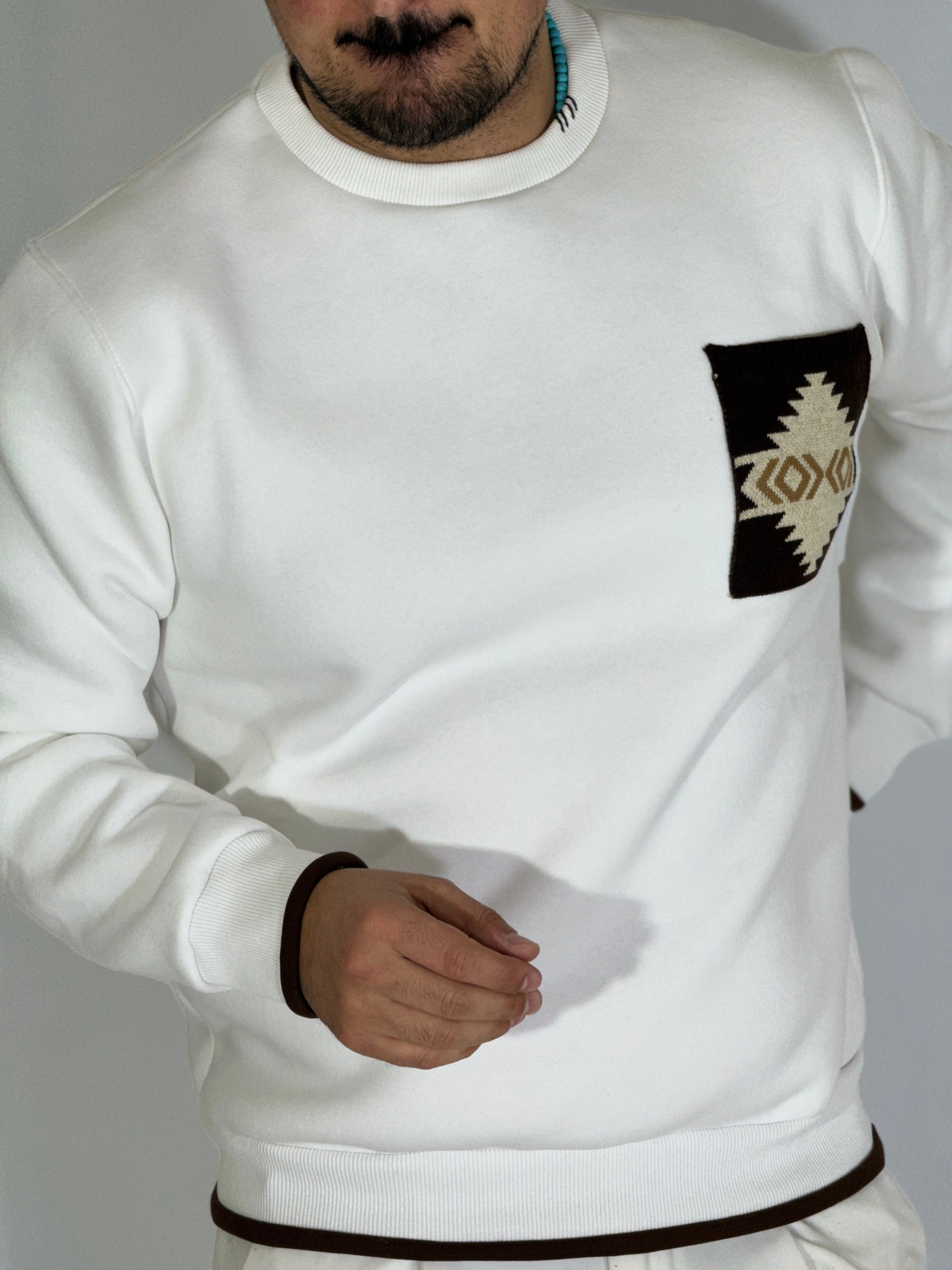 Felpa con taschino etnico NORFOLK