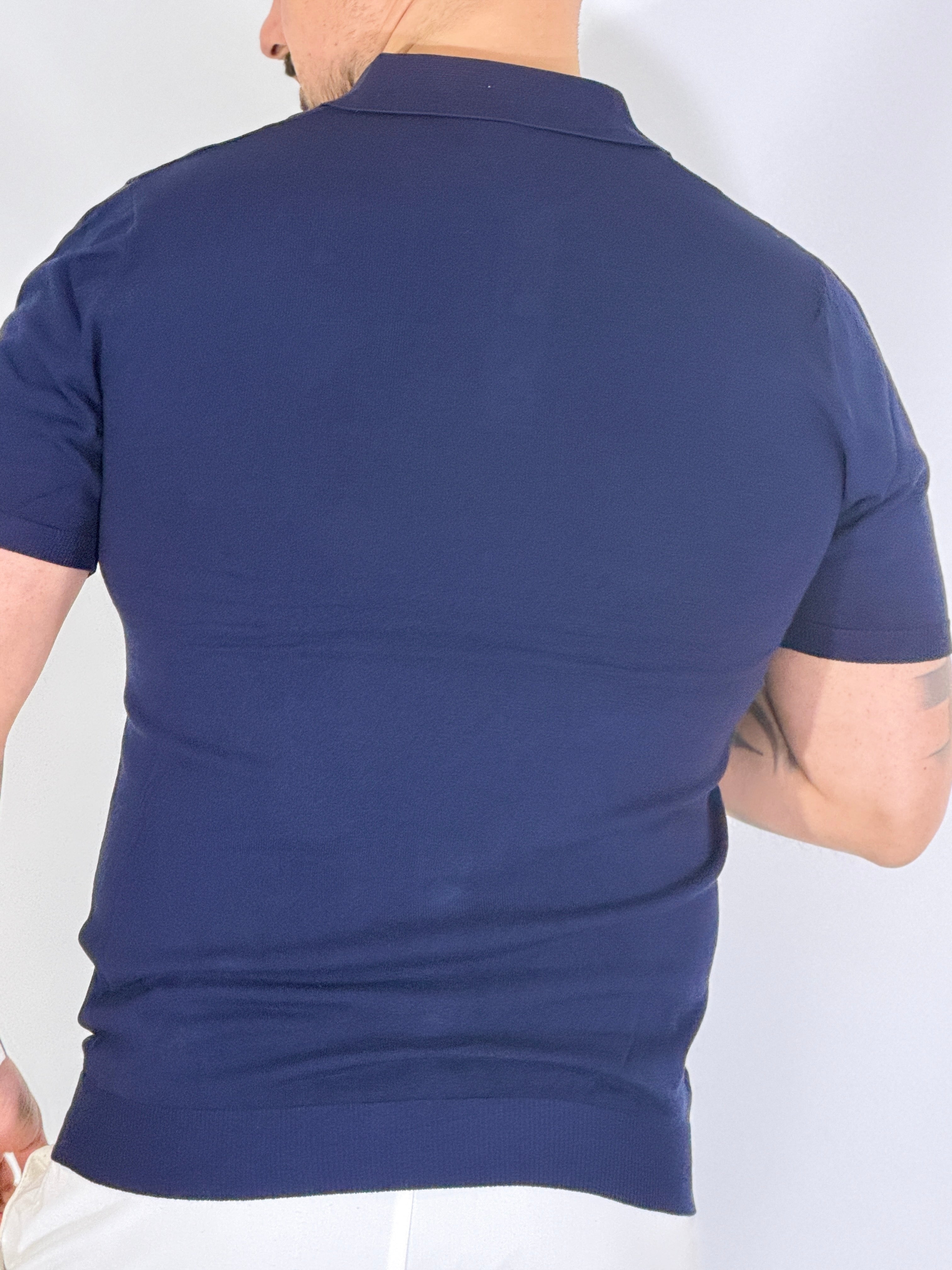 Polo mezza manica blu MT966