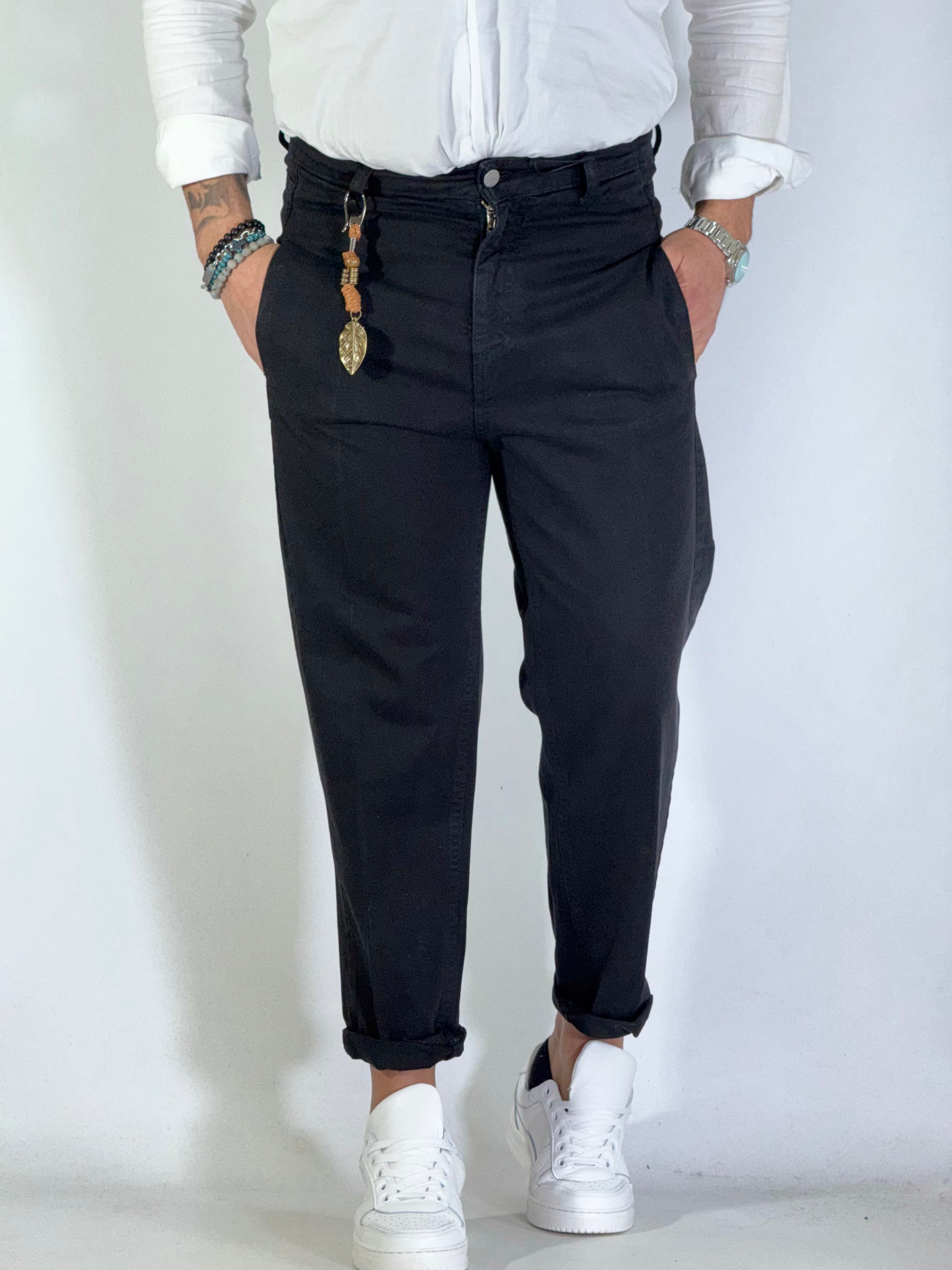 Pantalone 5 tasche nero ART AMARONE