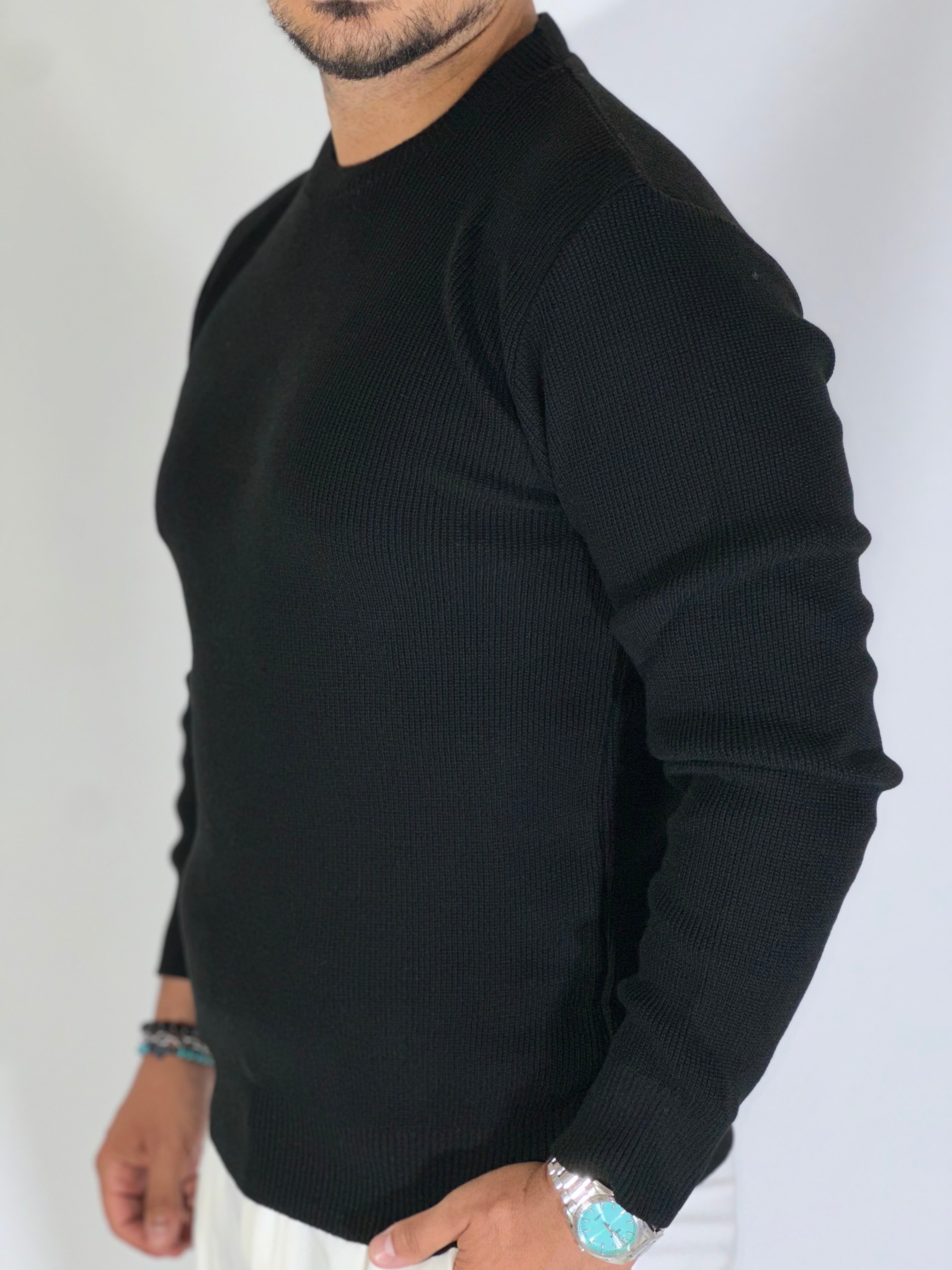 Maglia girocollo nero MF13670