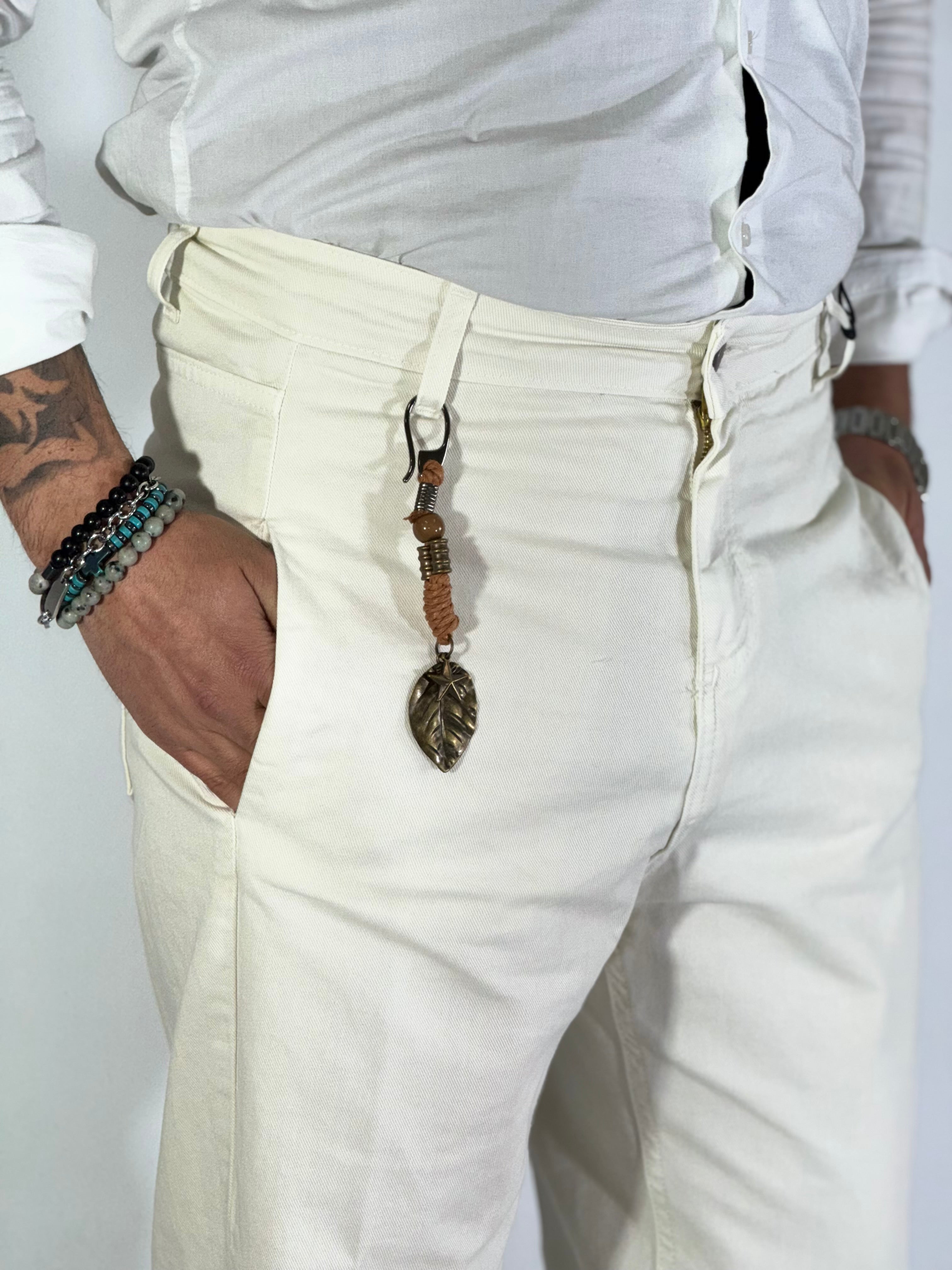 Pantalone 5 tasche panna ART AMARONE