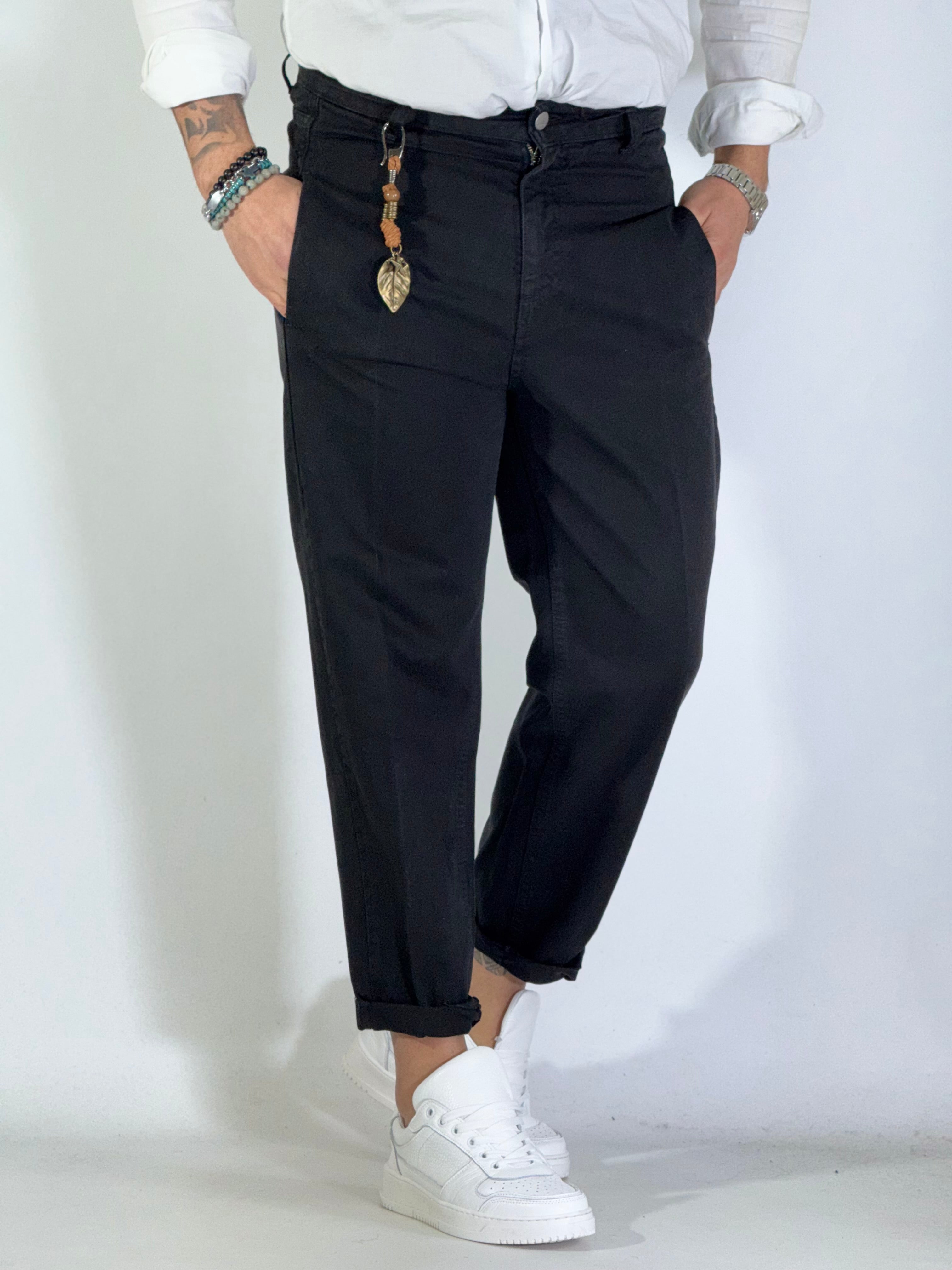 Pantalone 5 tasche nero ART AMARONE