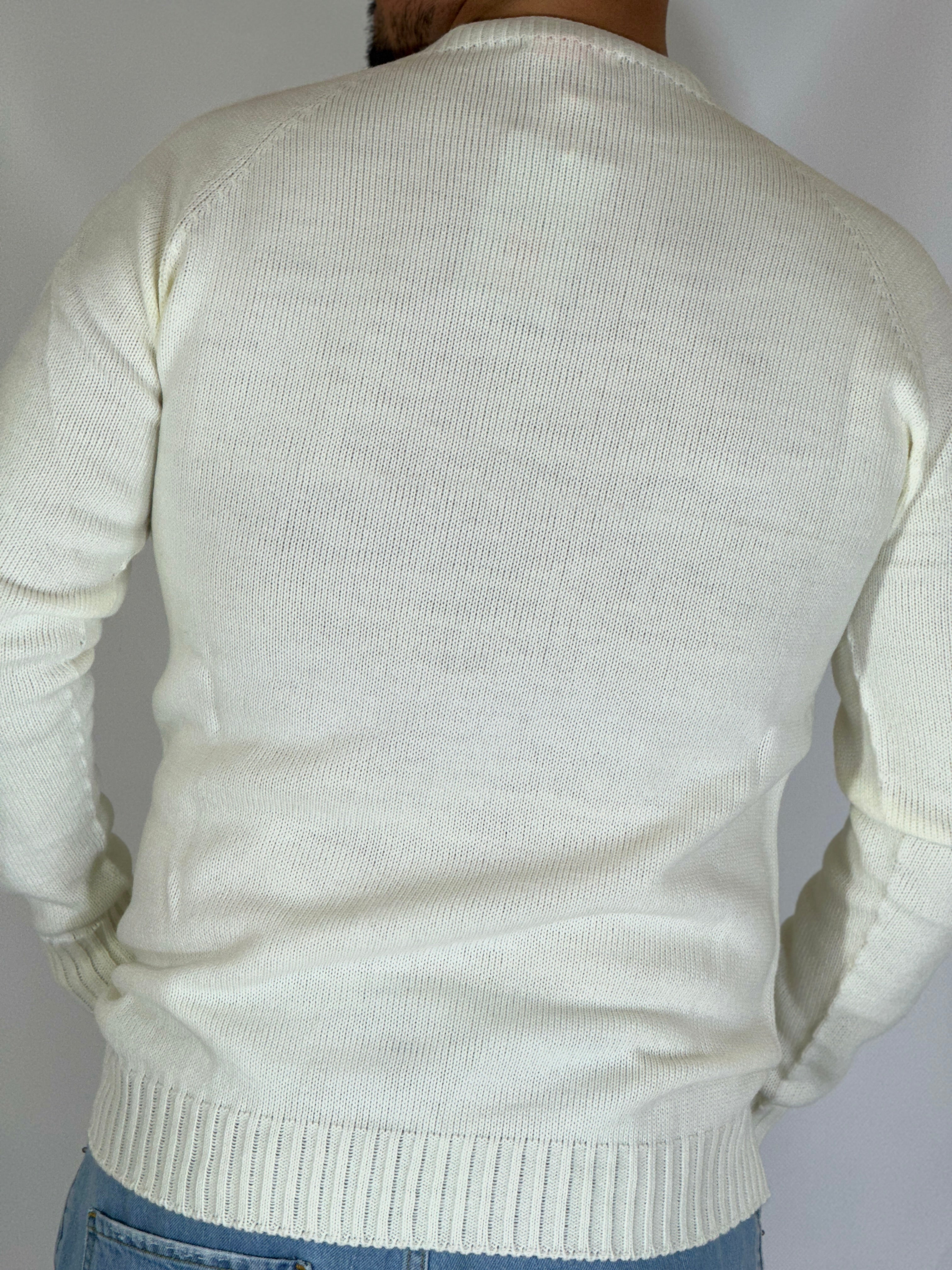 Maglione rasato panna SILVA