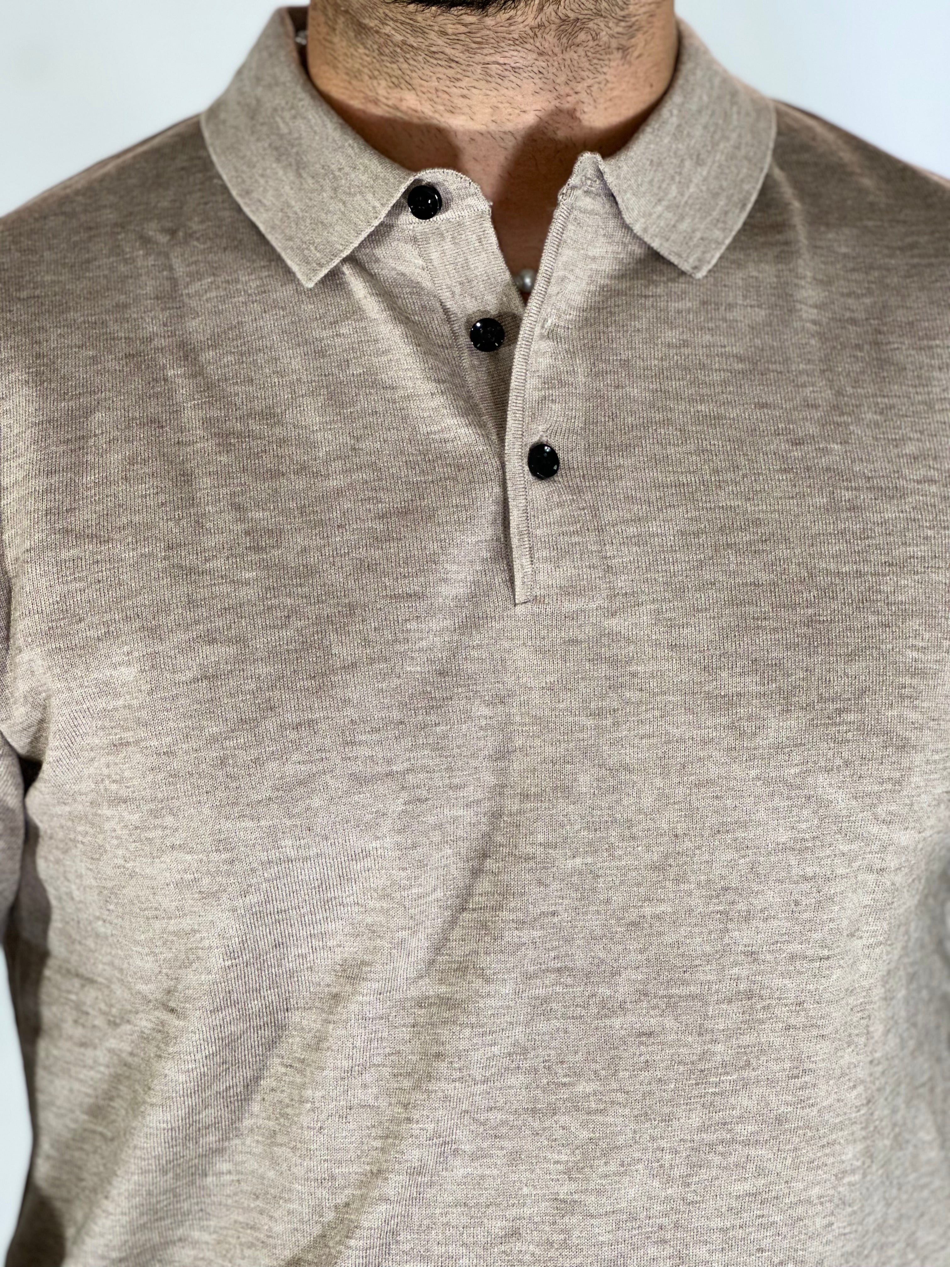 Polo bottoni JACKSONVILLE beige