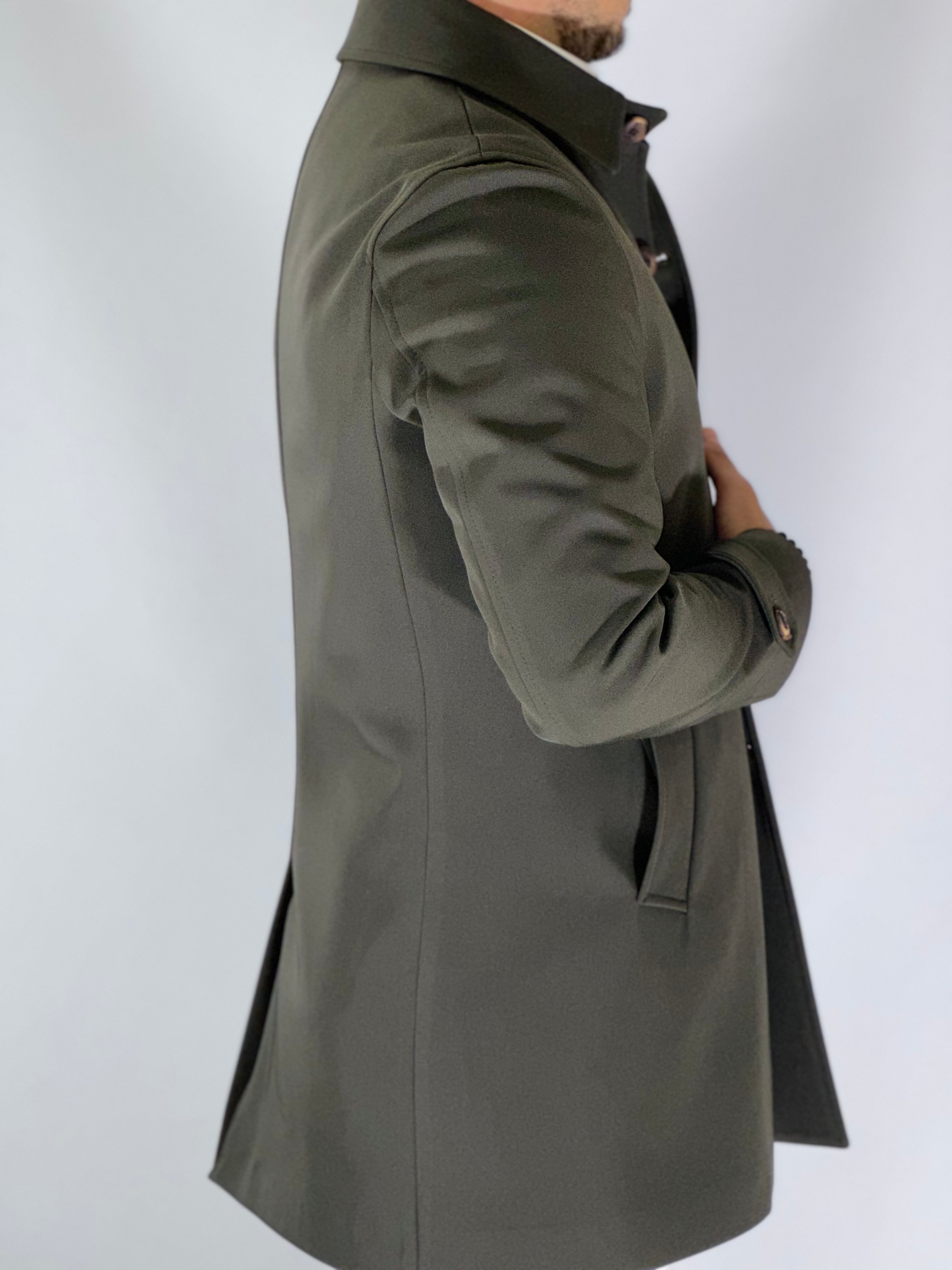 Trench elegant imbottito verde CAP SLOU