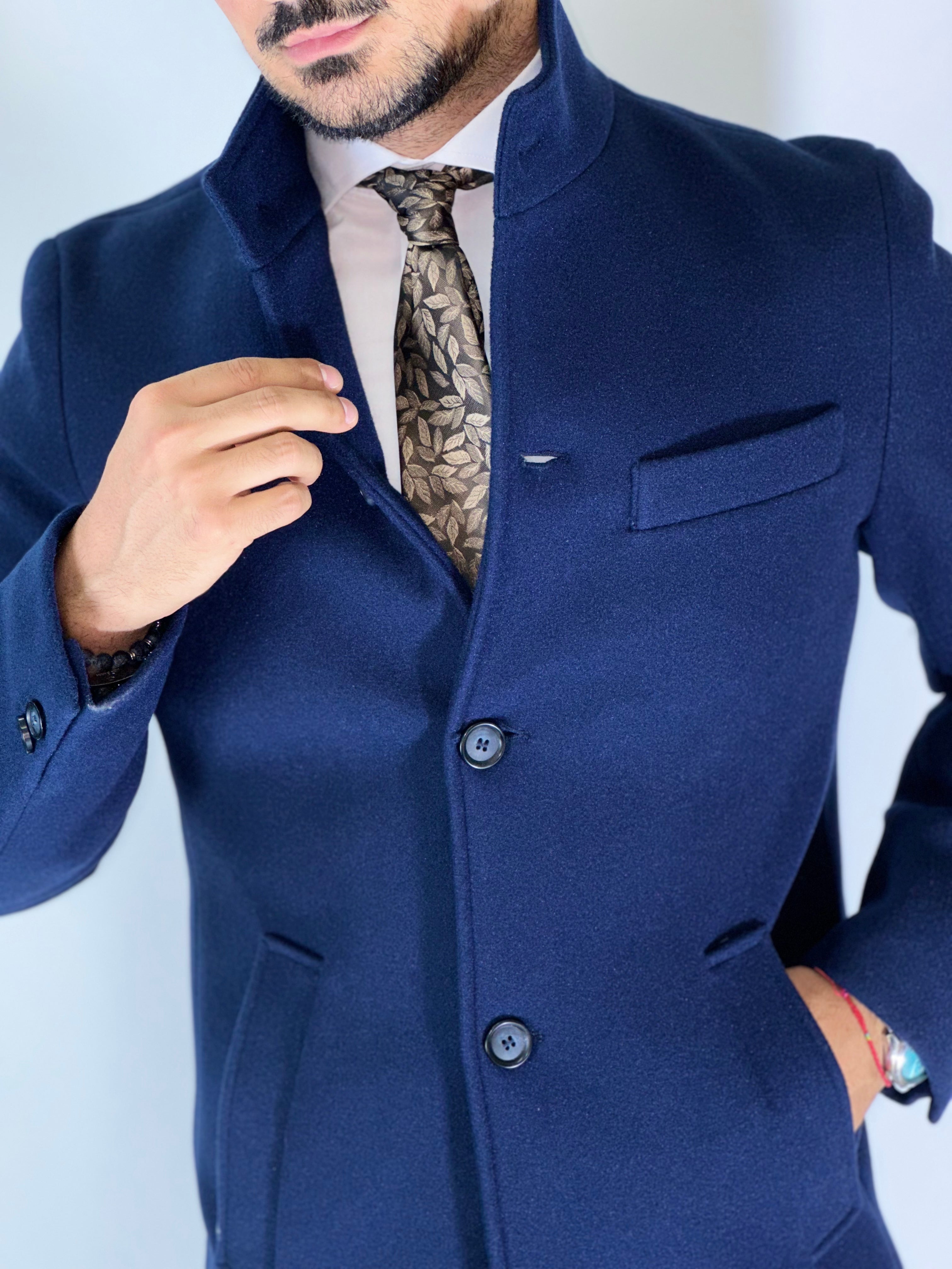 Cappotto coreano blu CPZAZA