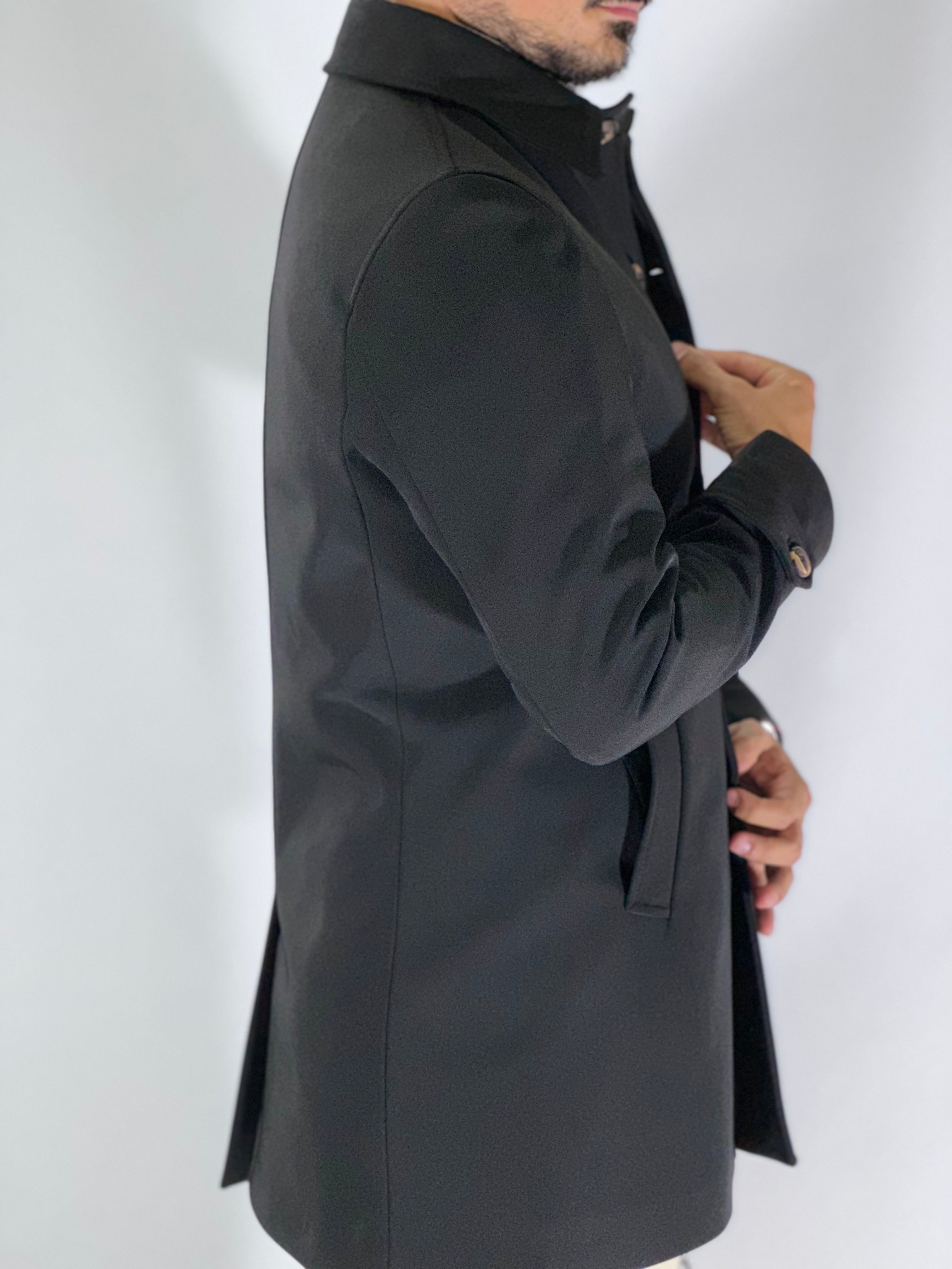 Trench elegant imbottito nero CAP SLOU