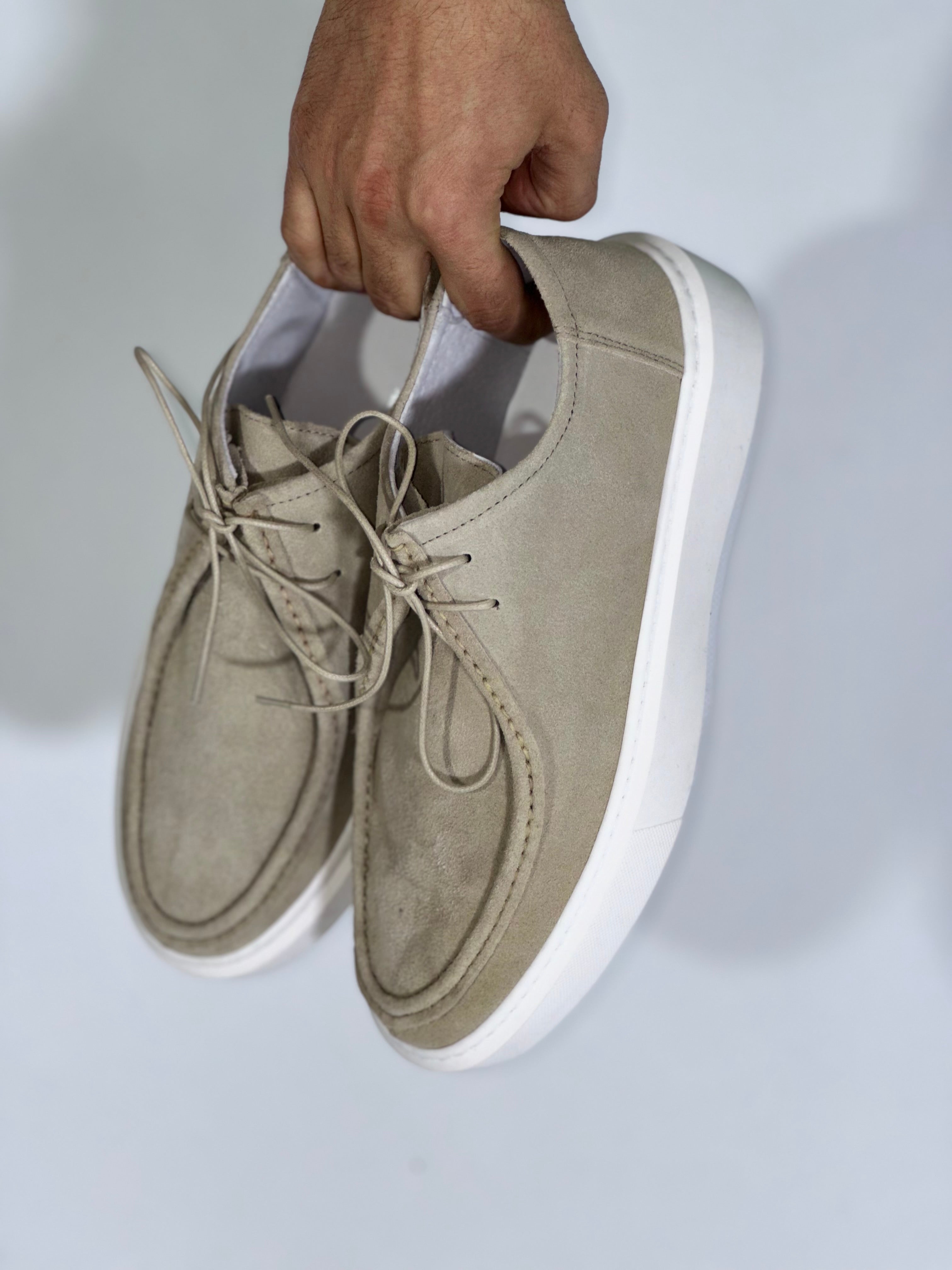 Mocassino casual camoscio beige N73